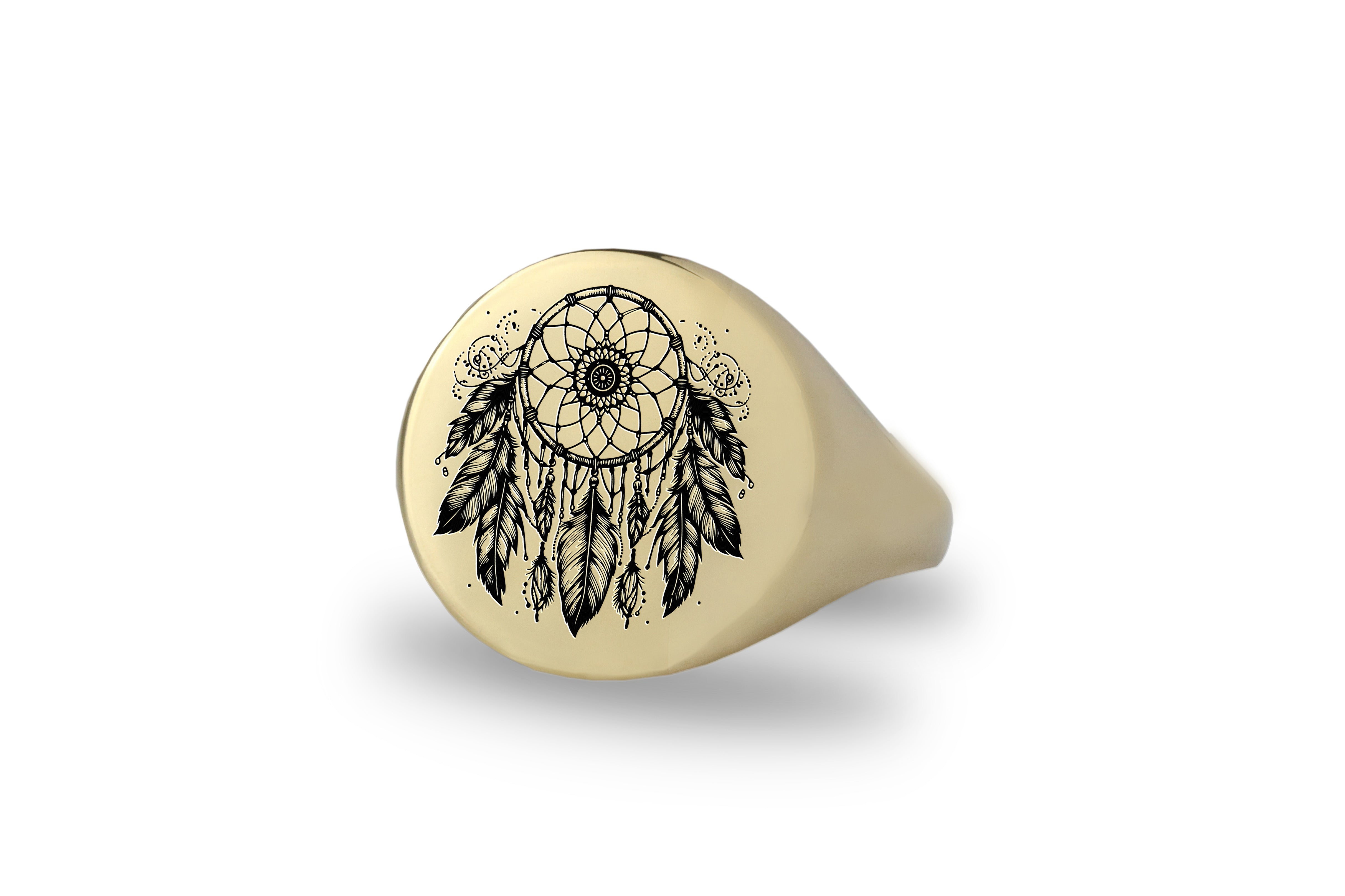 Engraved Dream Catcher Ring