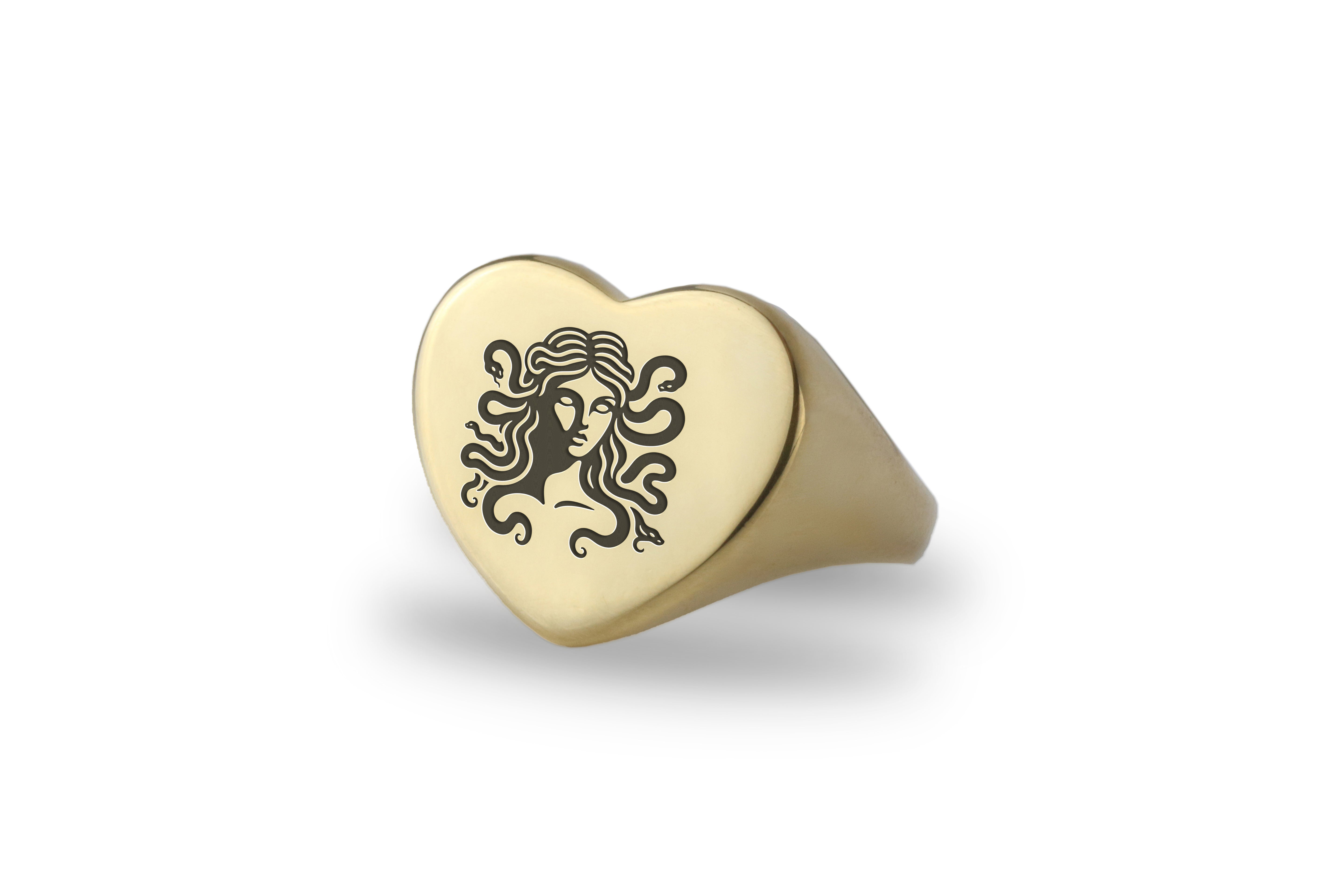 Medusa Heart Shaped Ring