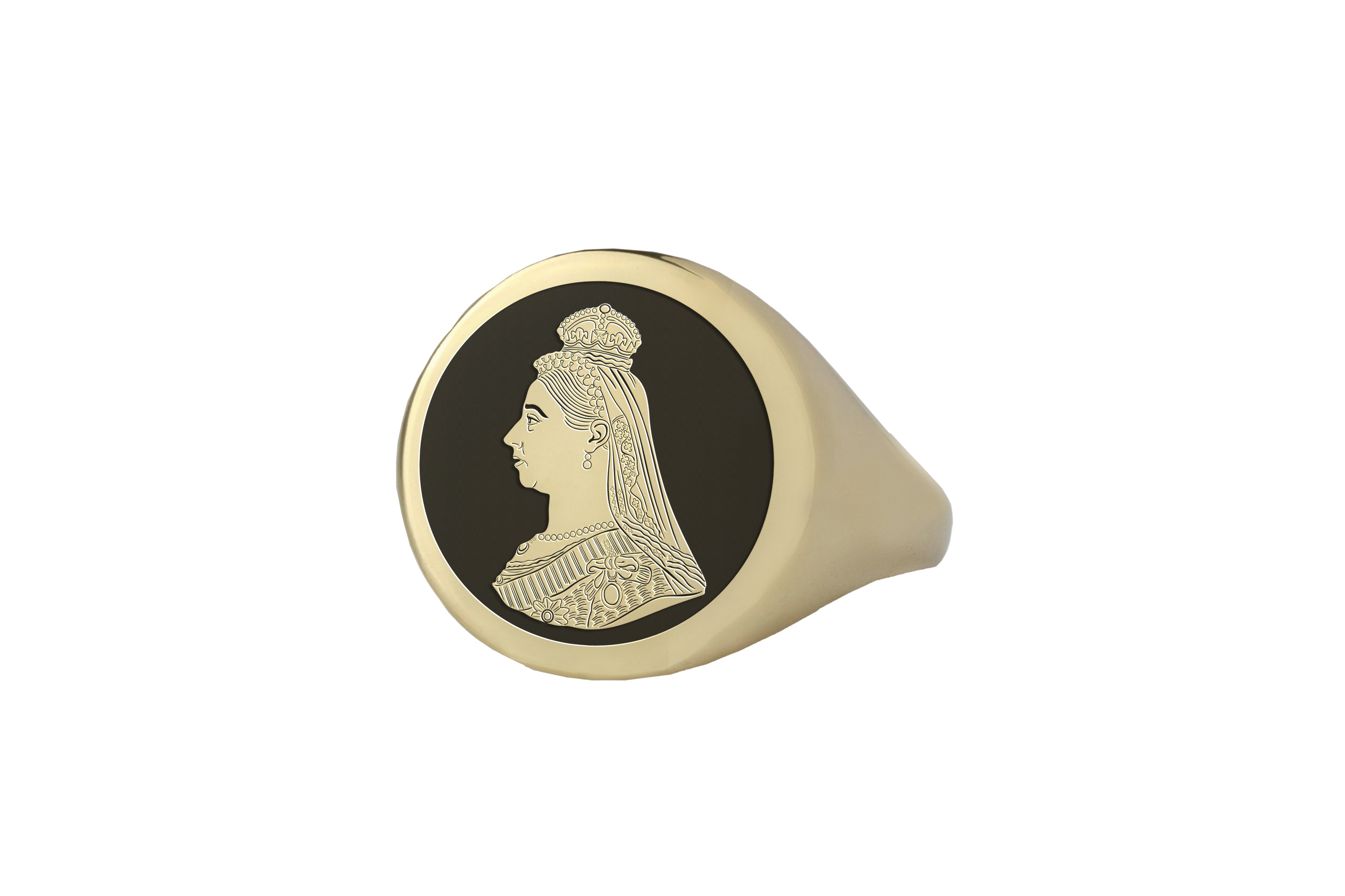 Engraved Queen Ring
