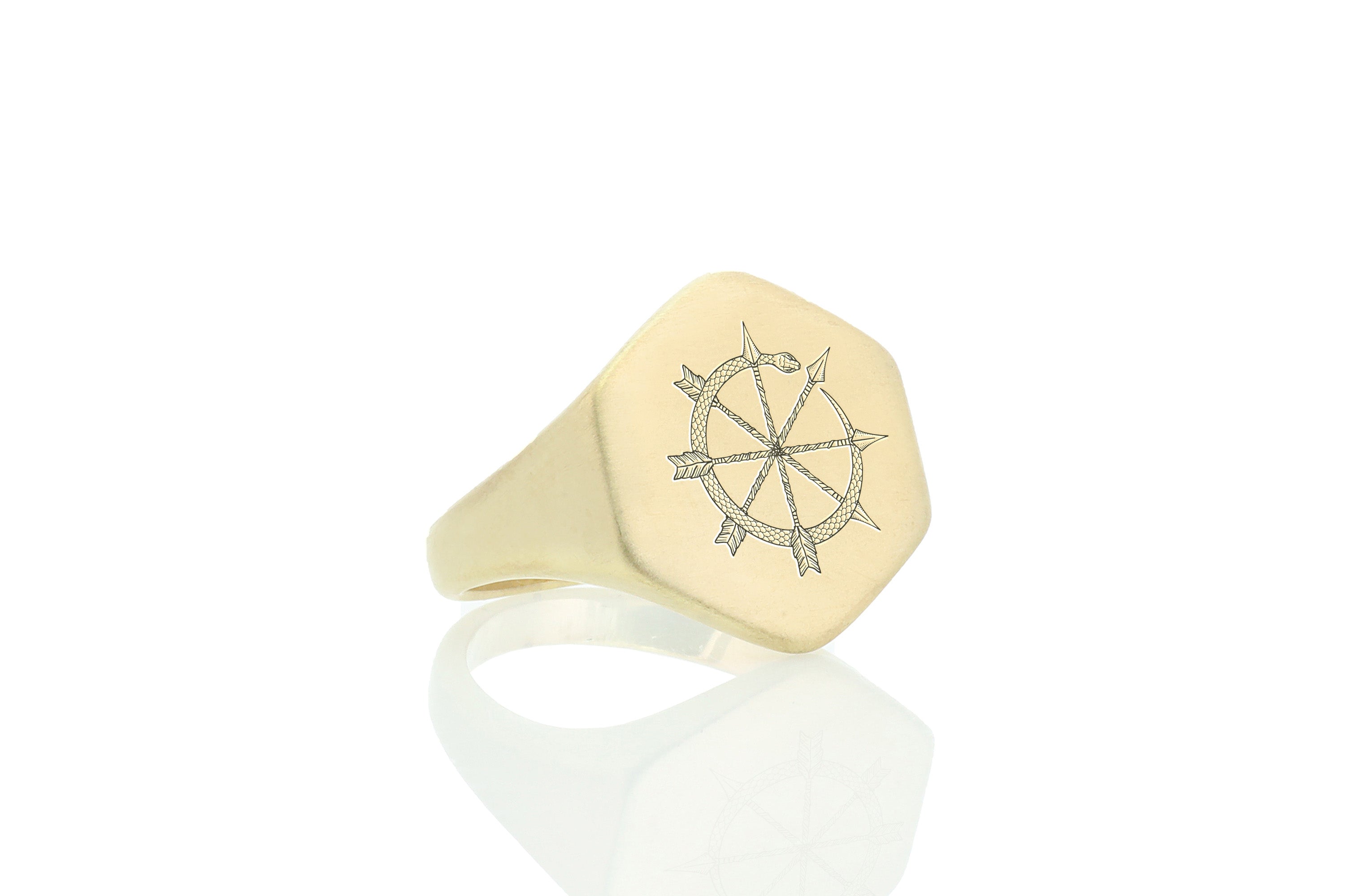 Serpent Arrow Signet Ring