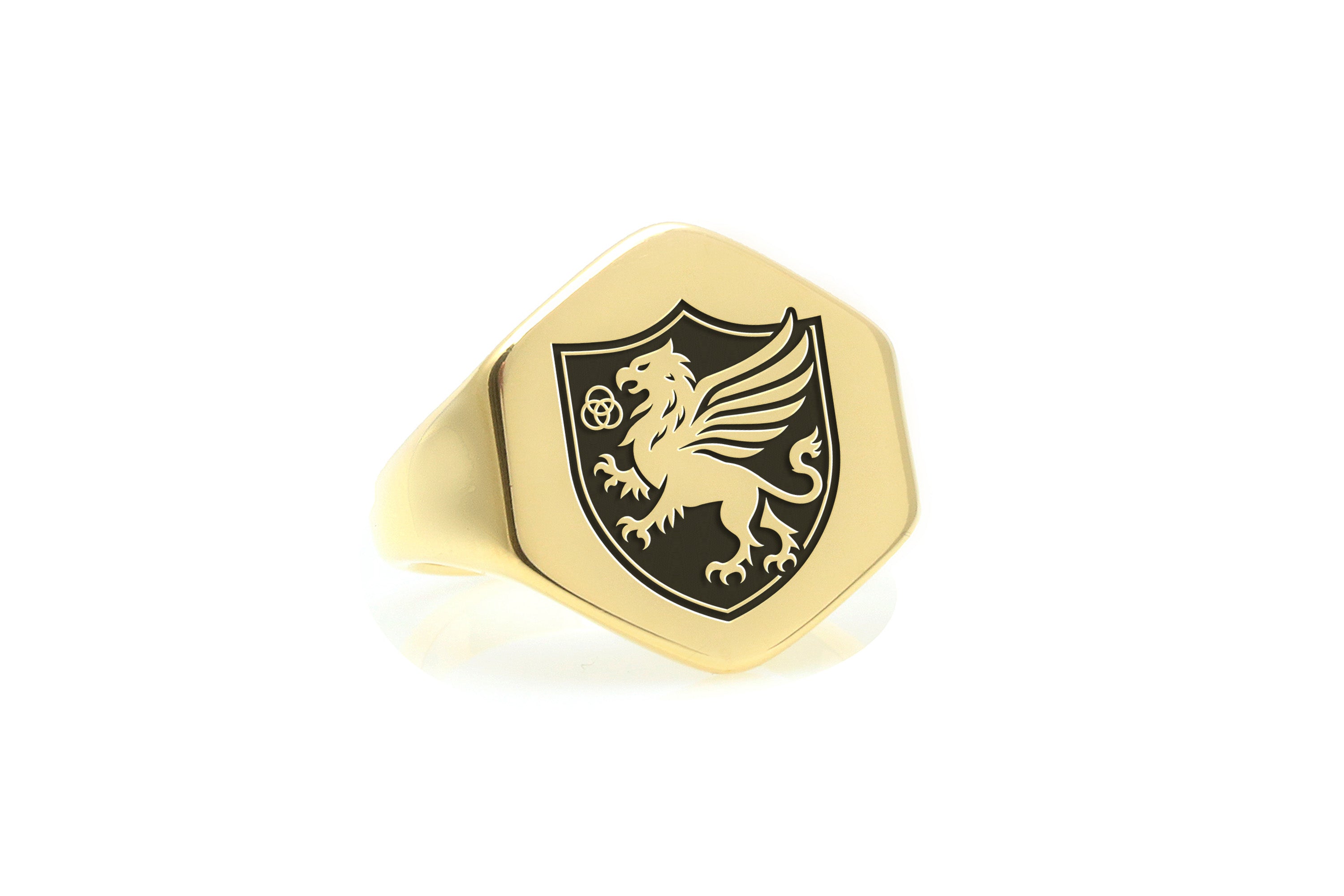 Griffin Crest Signet Ring in Gold