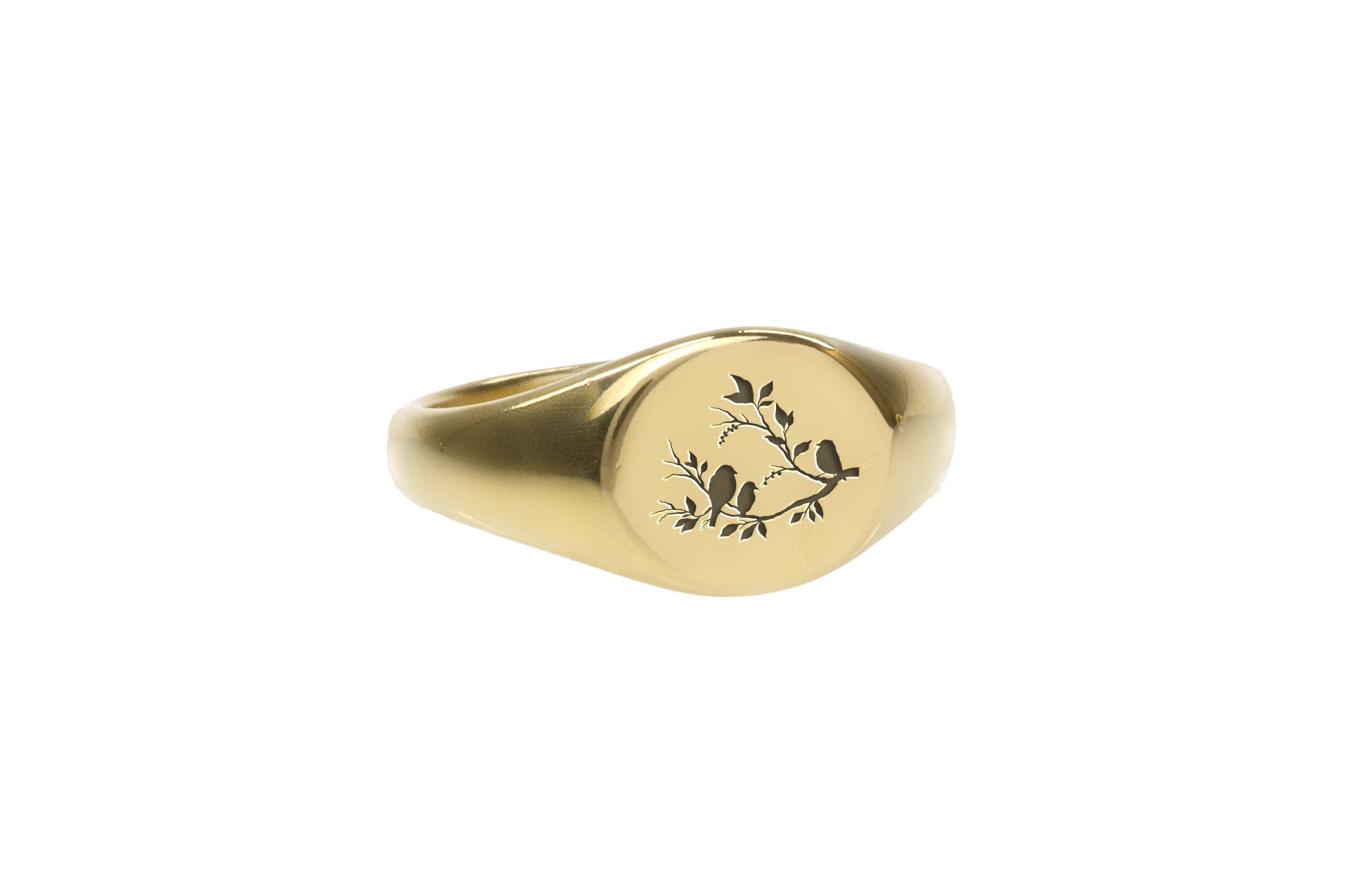 14k Bird Signet Ring