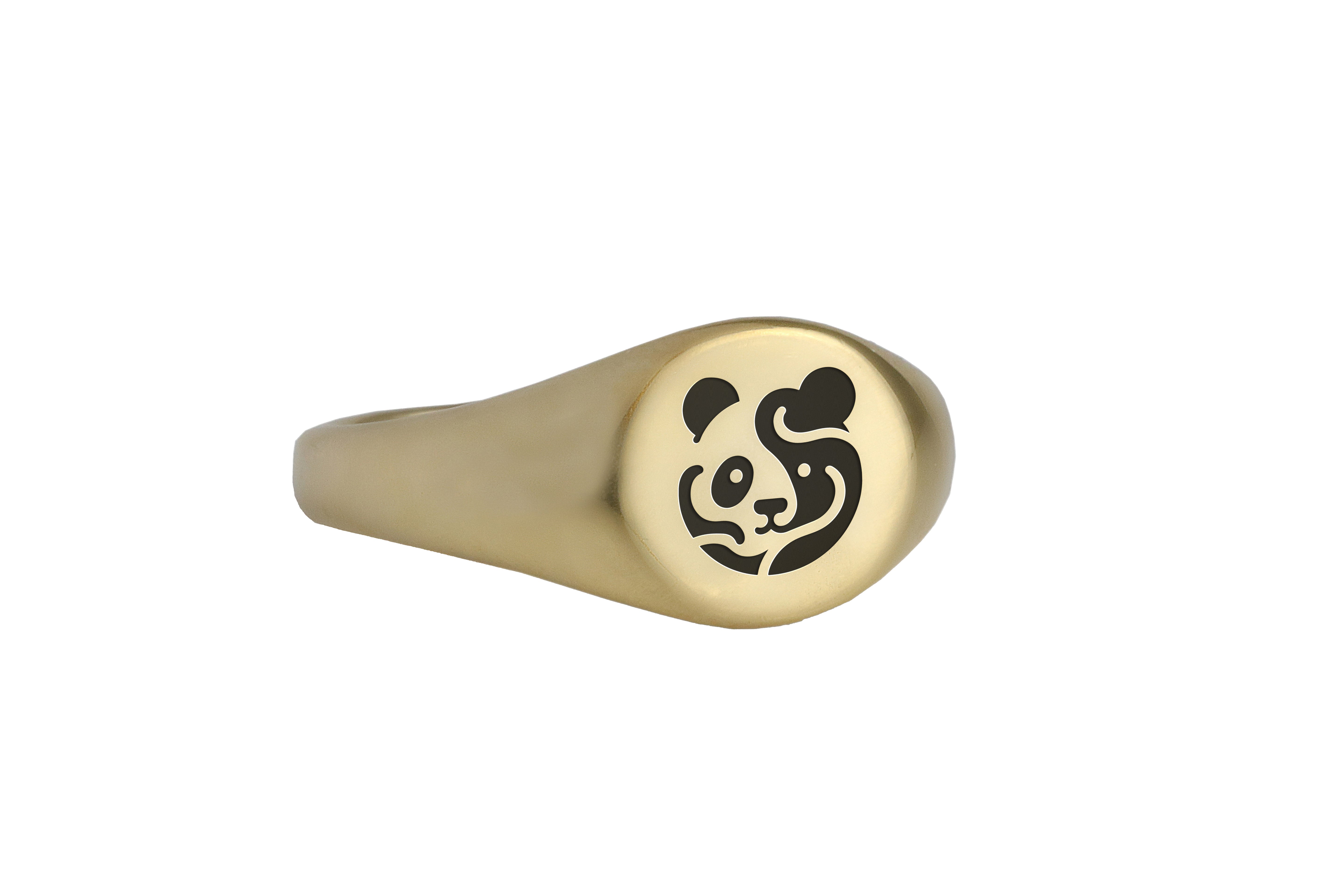 Custom Panda Engraved Ring