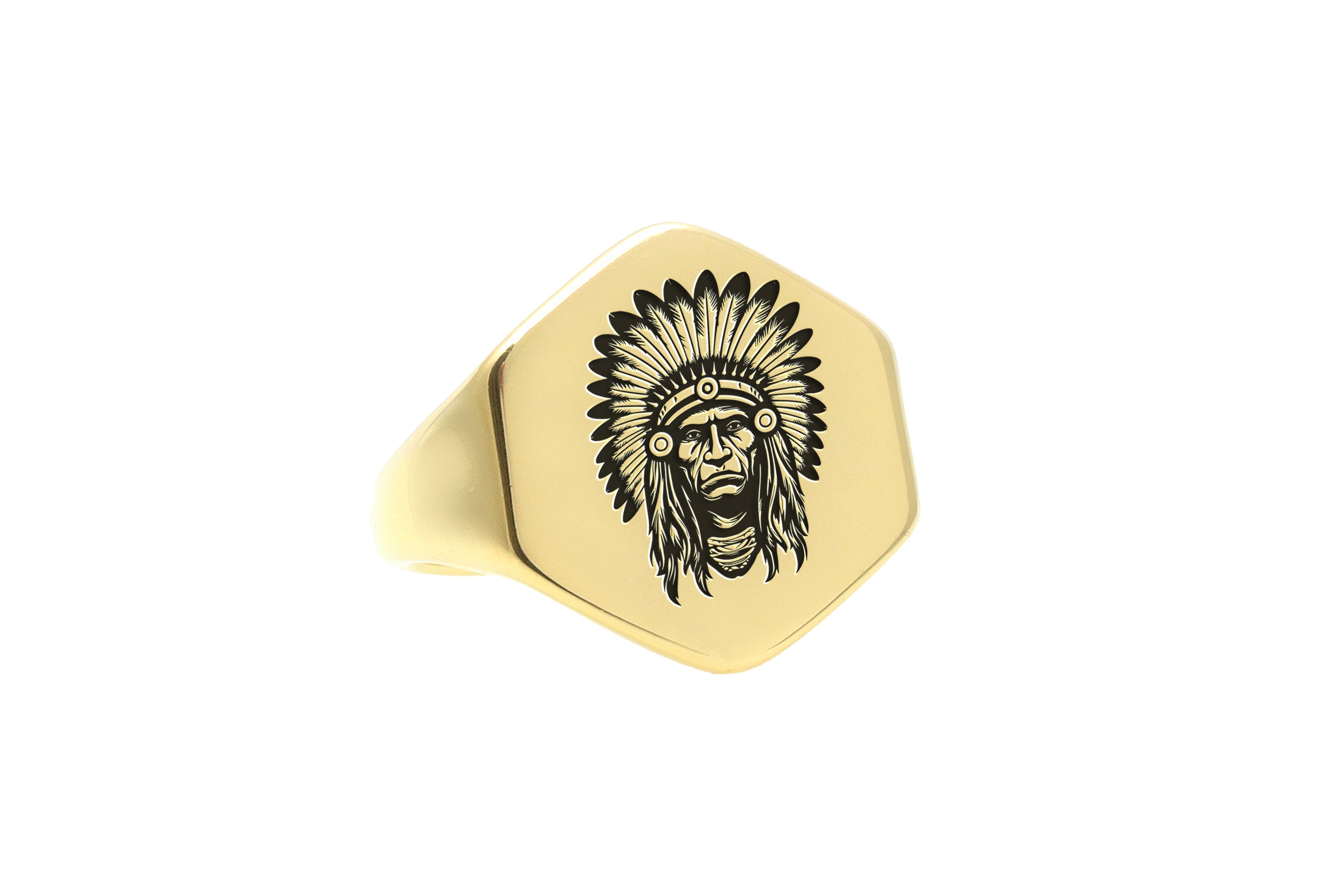 Indian Chief Engraved Ring