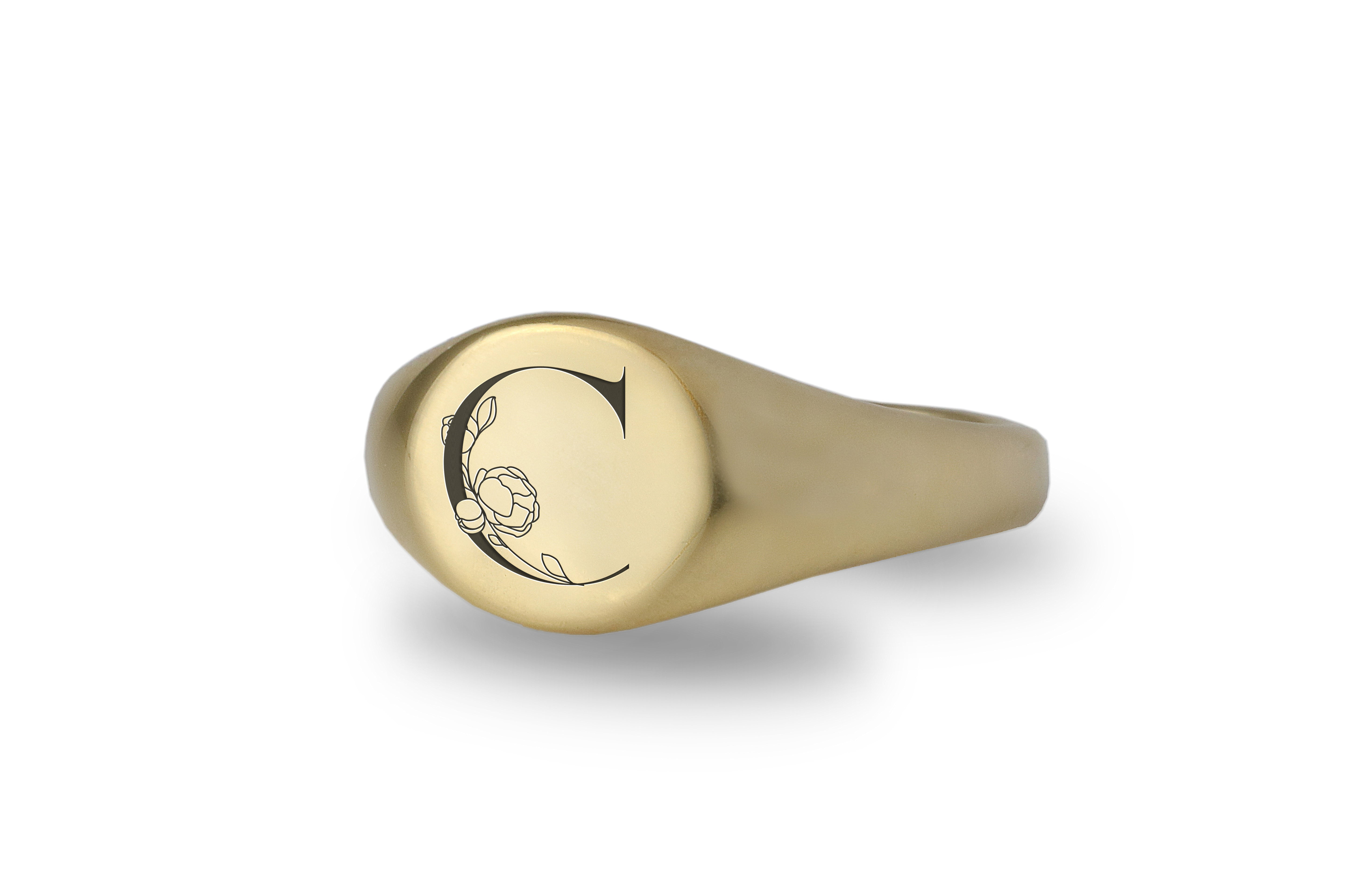 14k Gold Custom Letter Ring