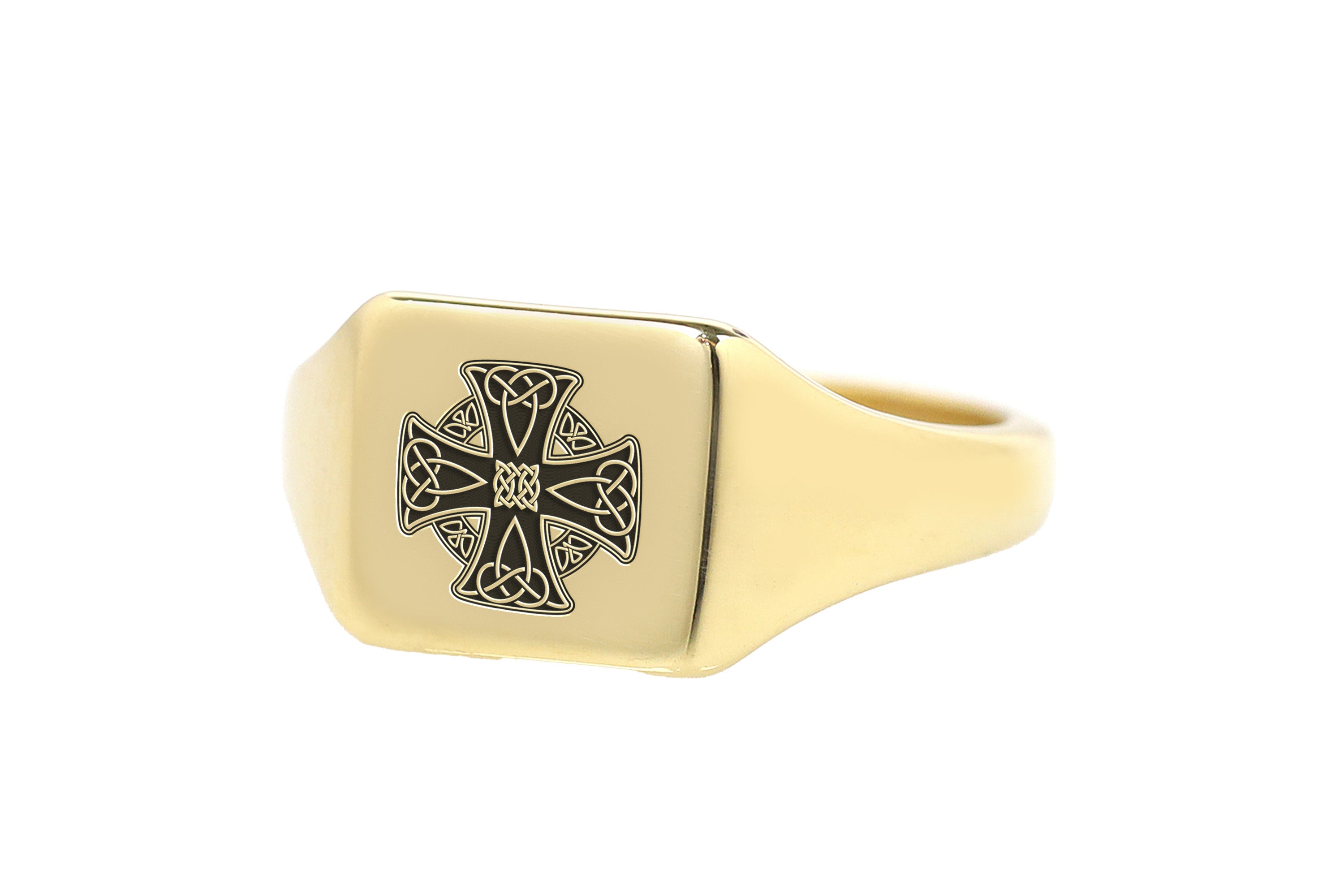 14k Gold Celtic Cross Ring