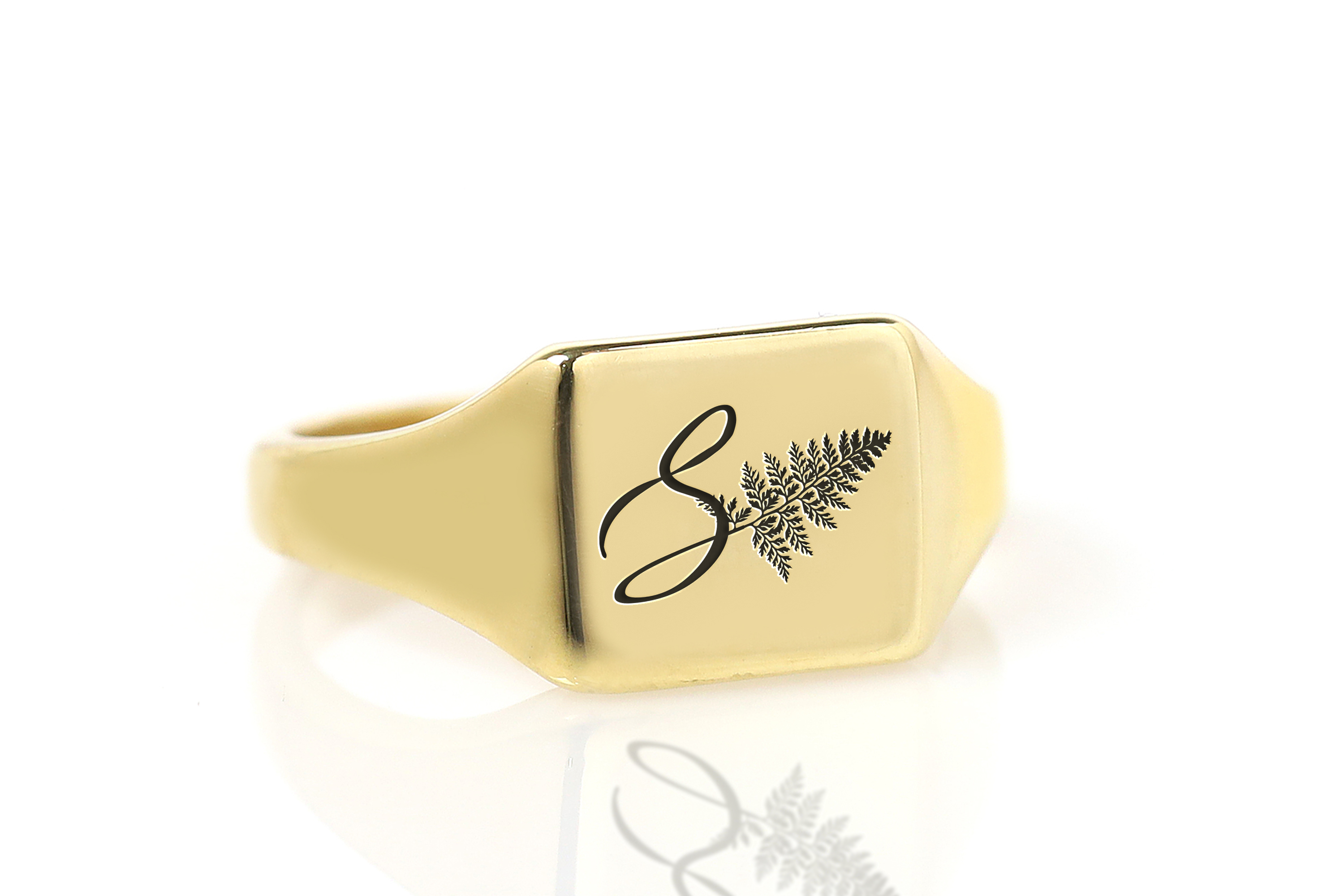 Custom Letter Engraved Ring