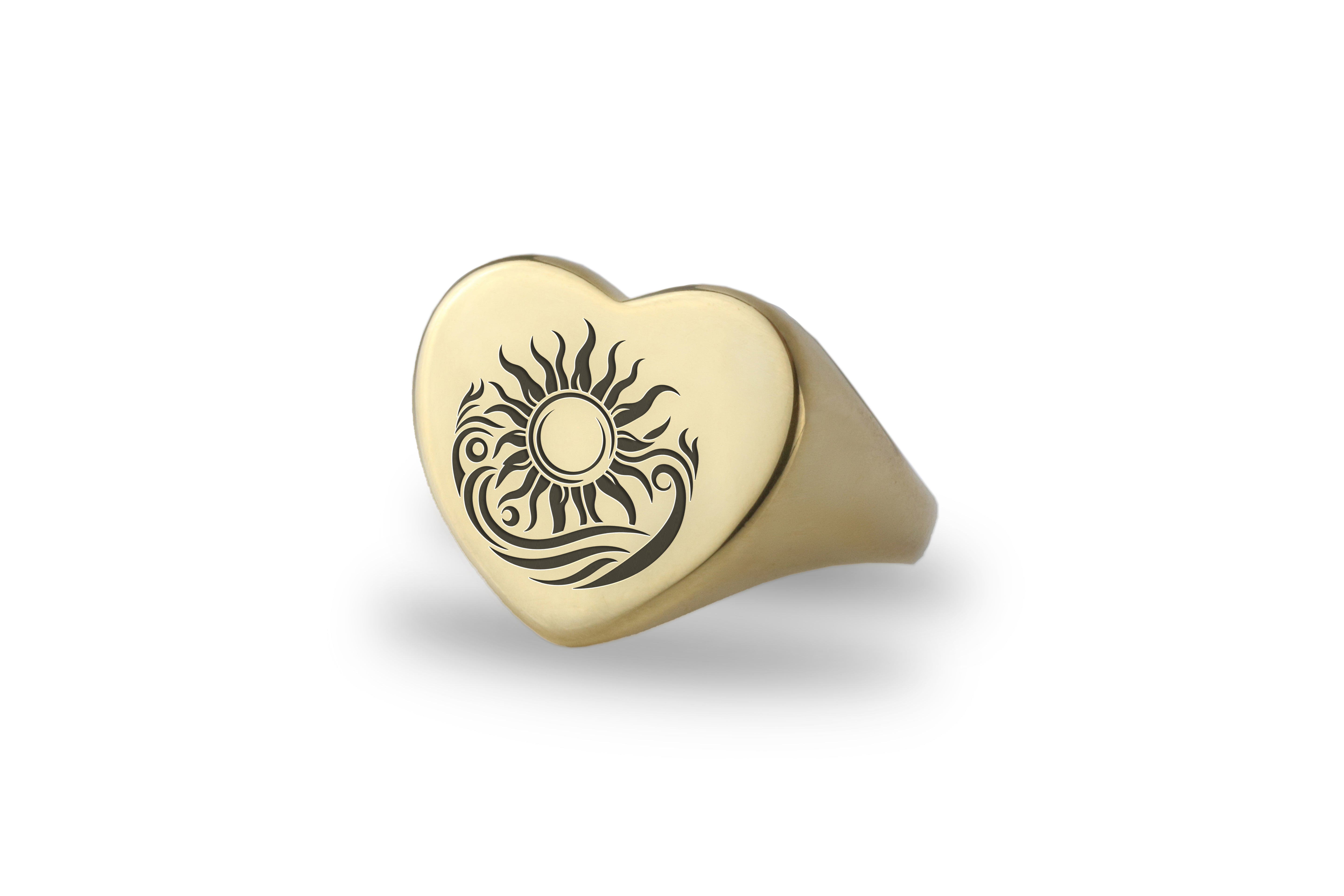 Custom Sun Signet Ring