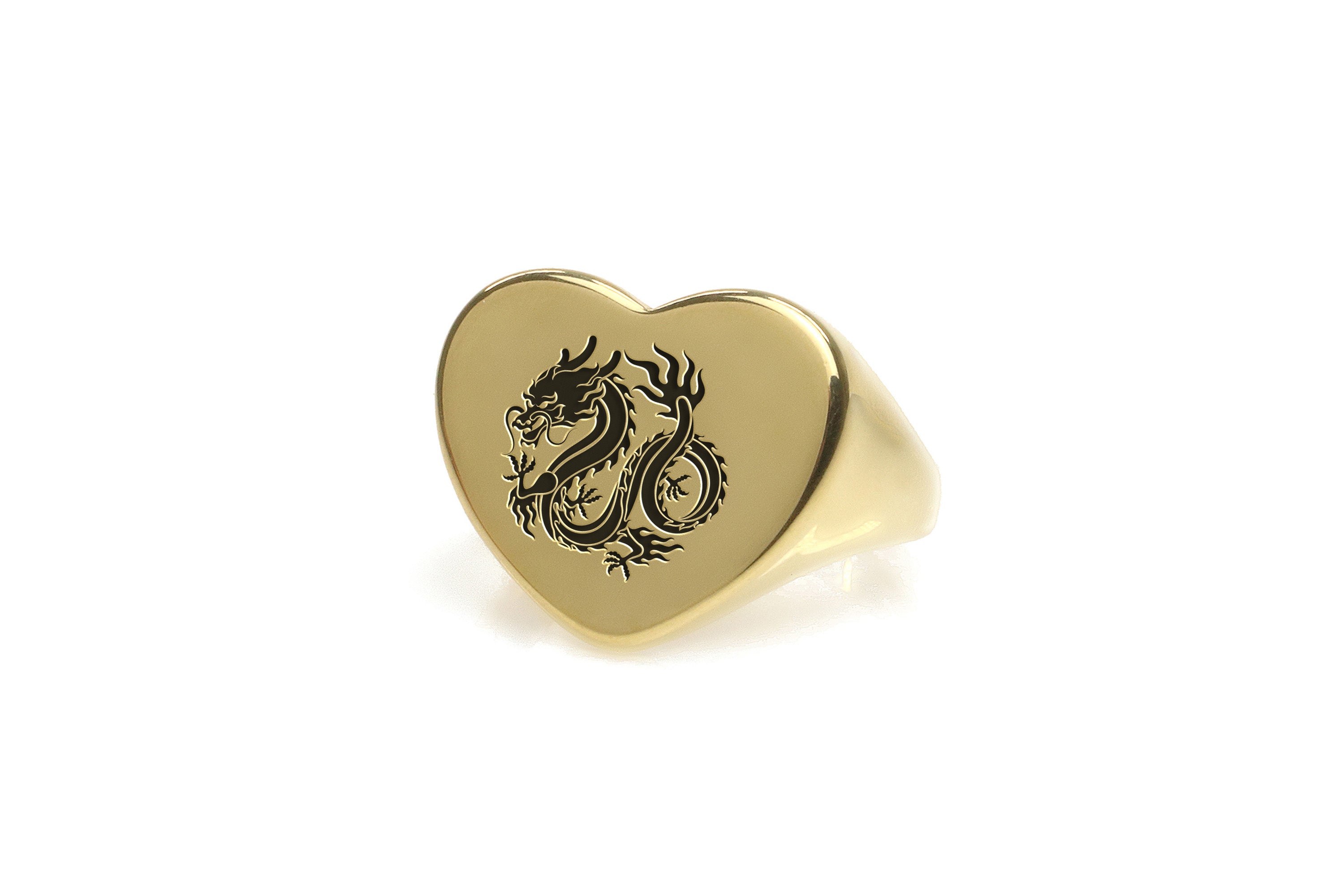 Chinese Dragon Engraved Ring