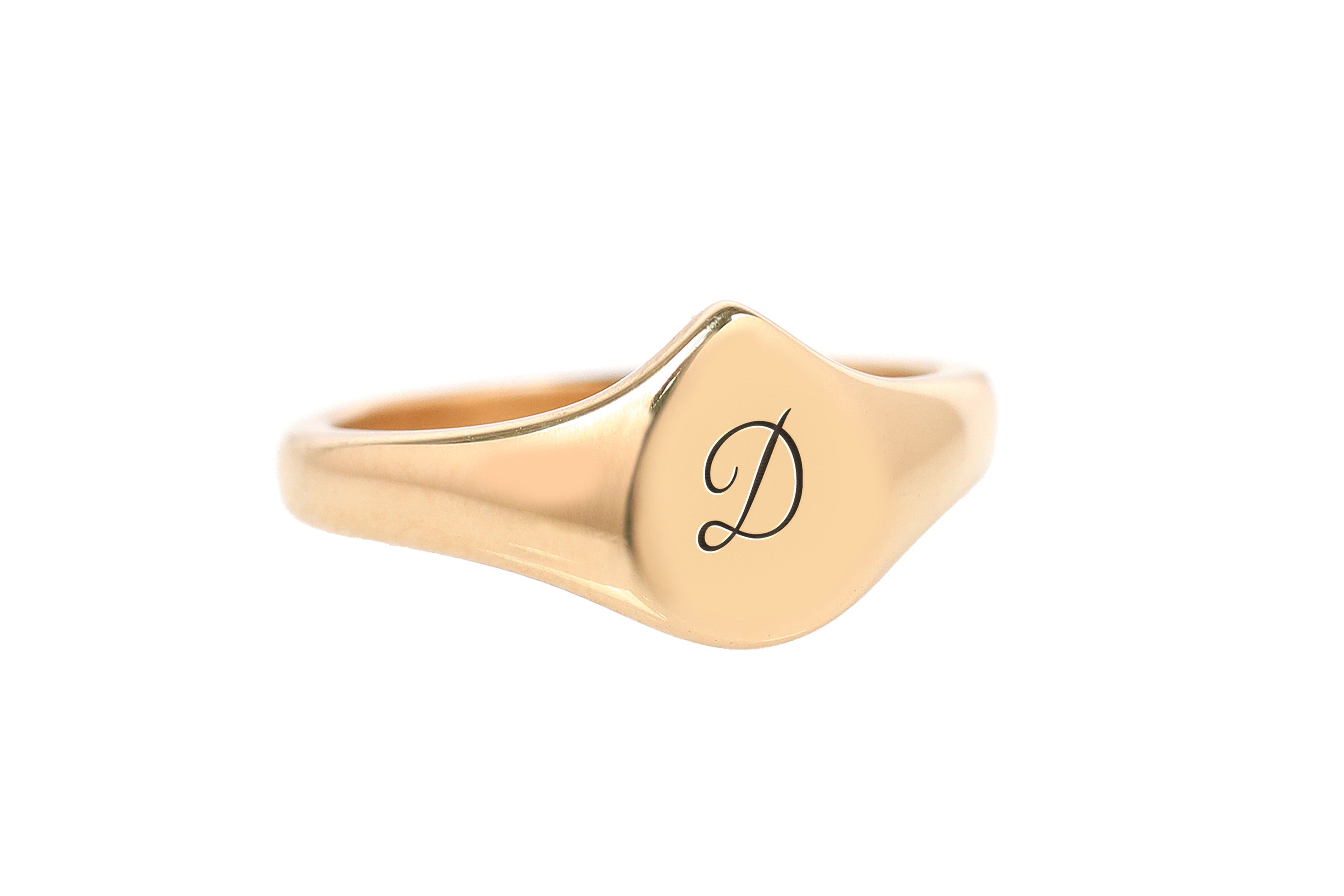 14k Rose Gold Letter Ring