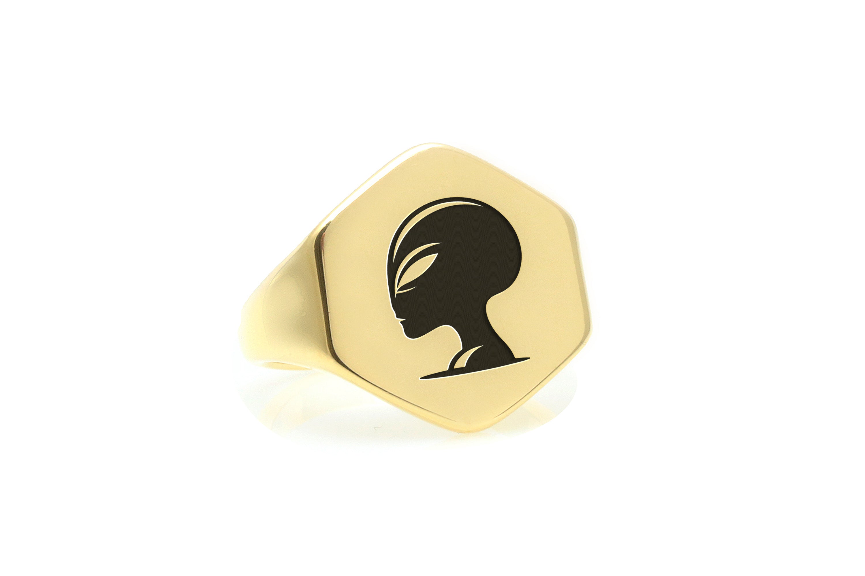 Engraved Sci-fi Ring
