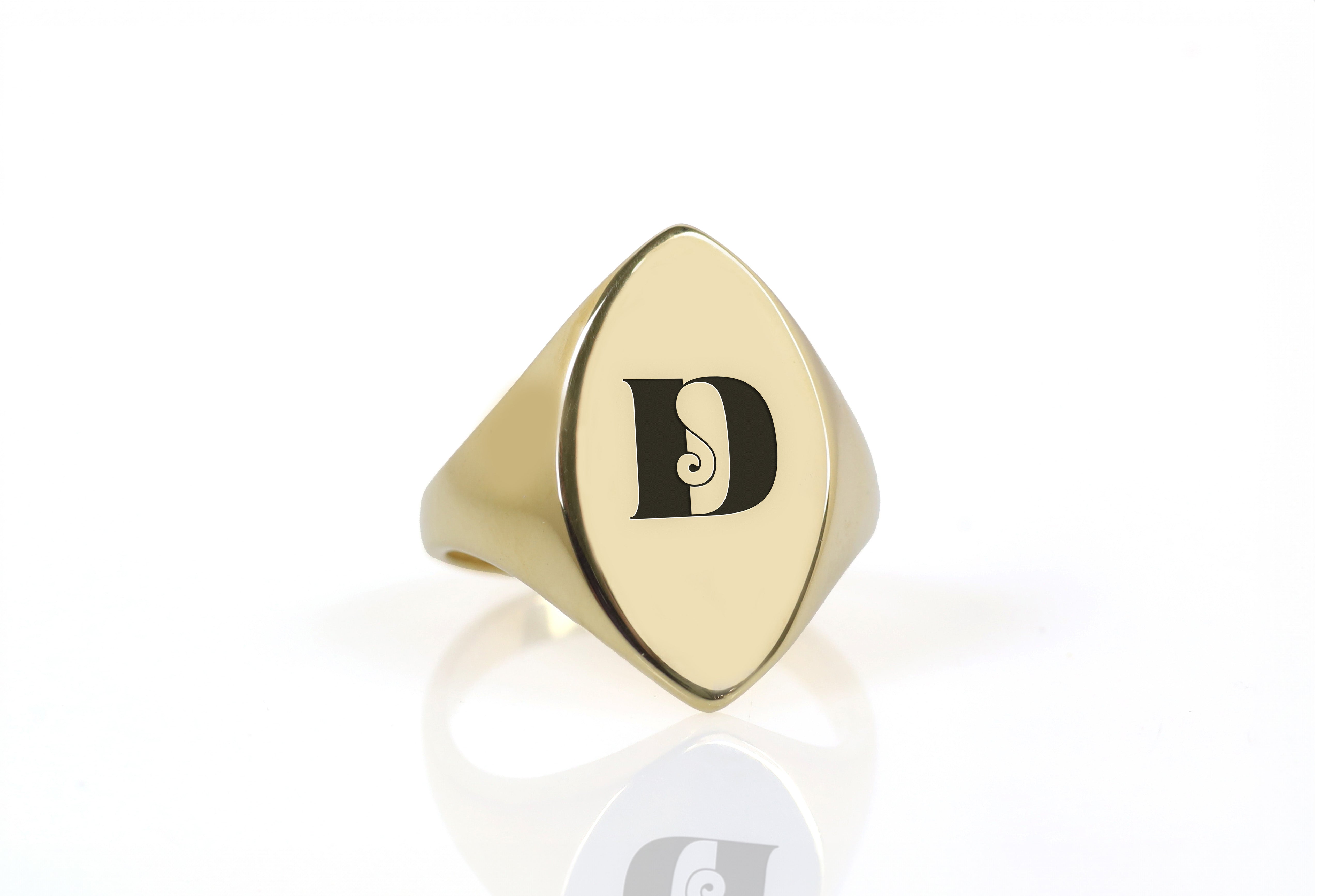 Custom Letter Signet Ring