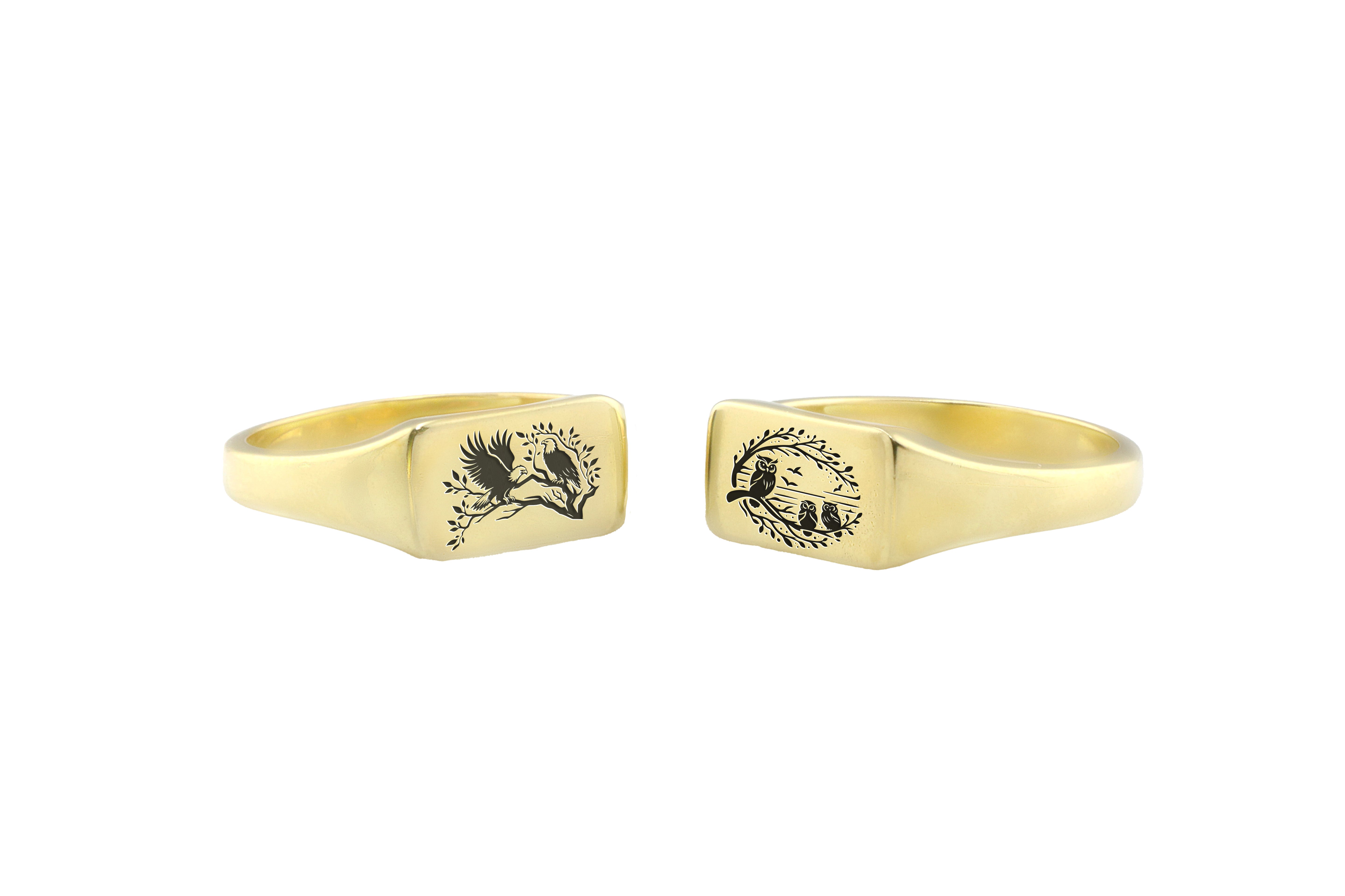 Gold Eagle Signet Ring