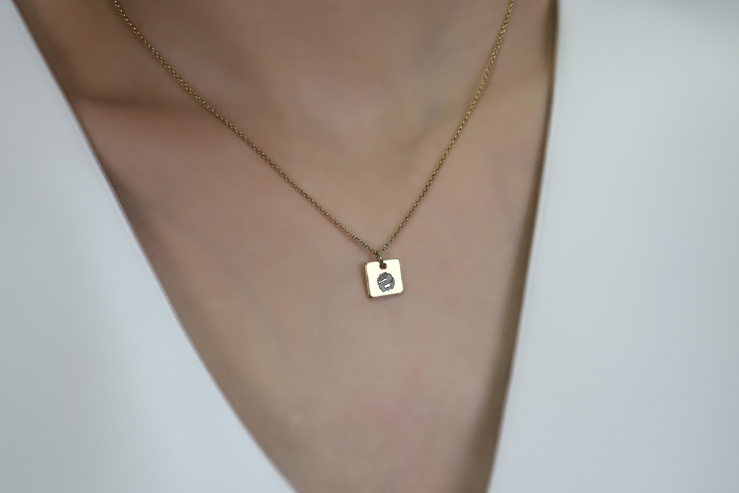 Aztec Quatzequatel Engraved Necklace