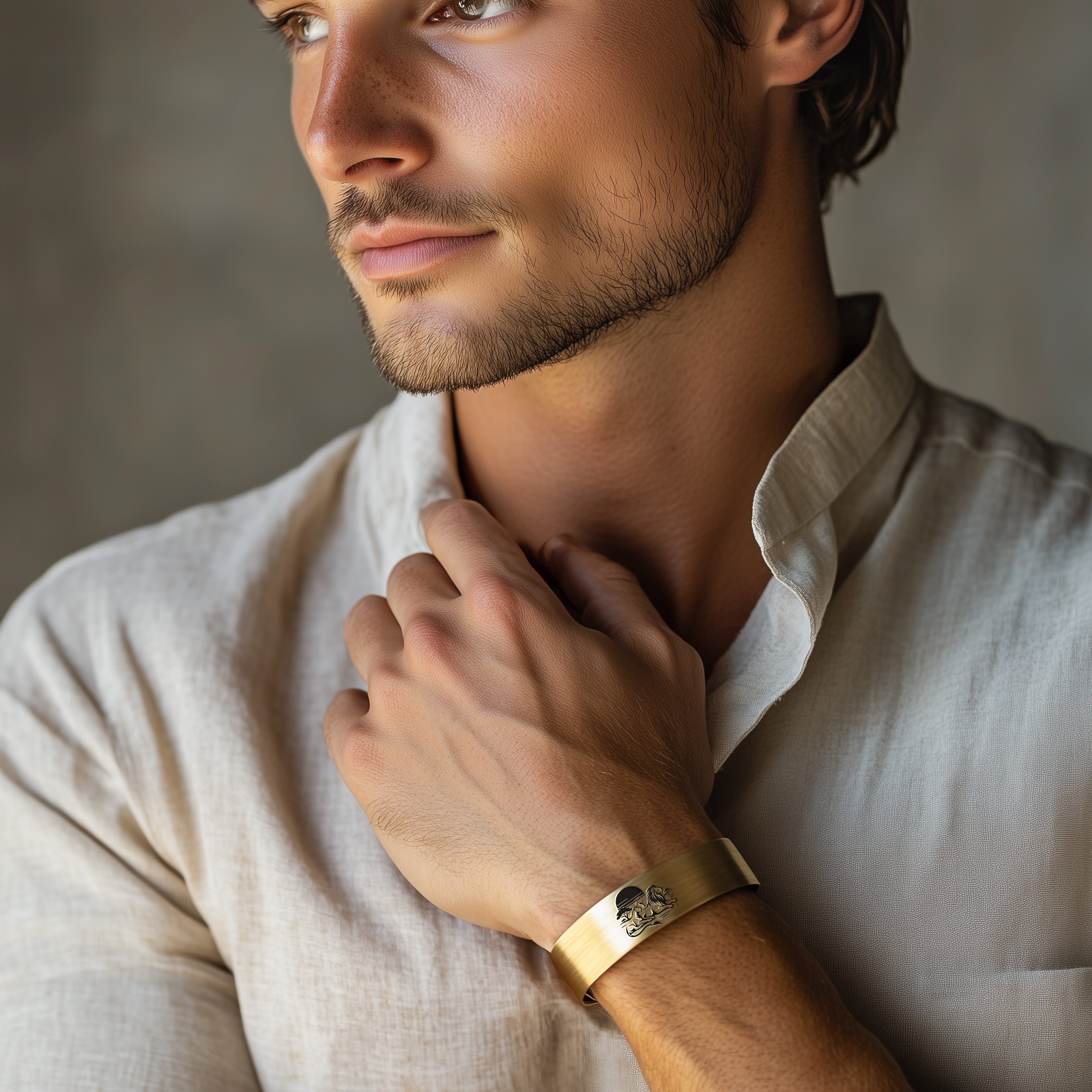 14k Gold Lion Family Bracelet