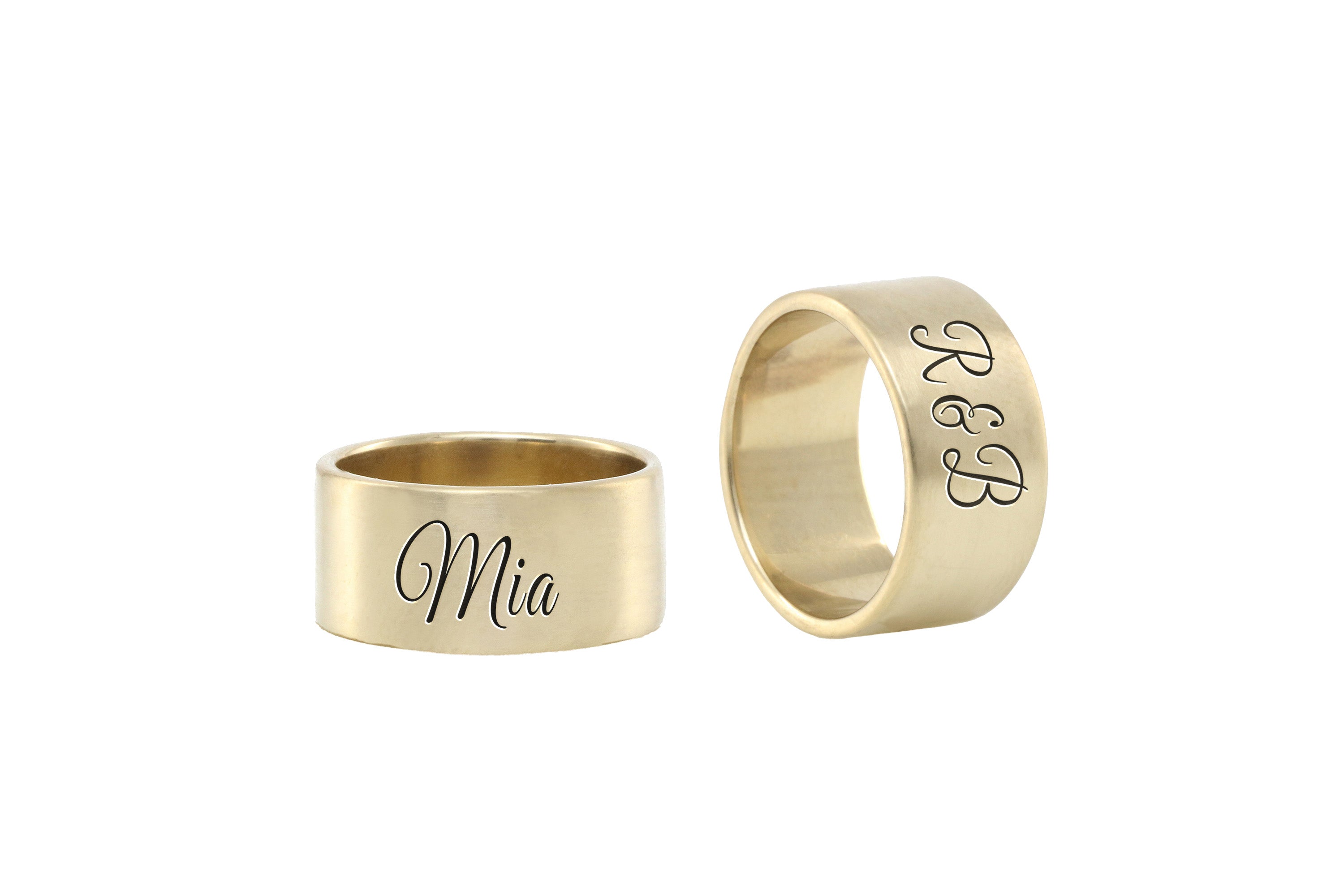 Engraved Couples Names Ring
