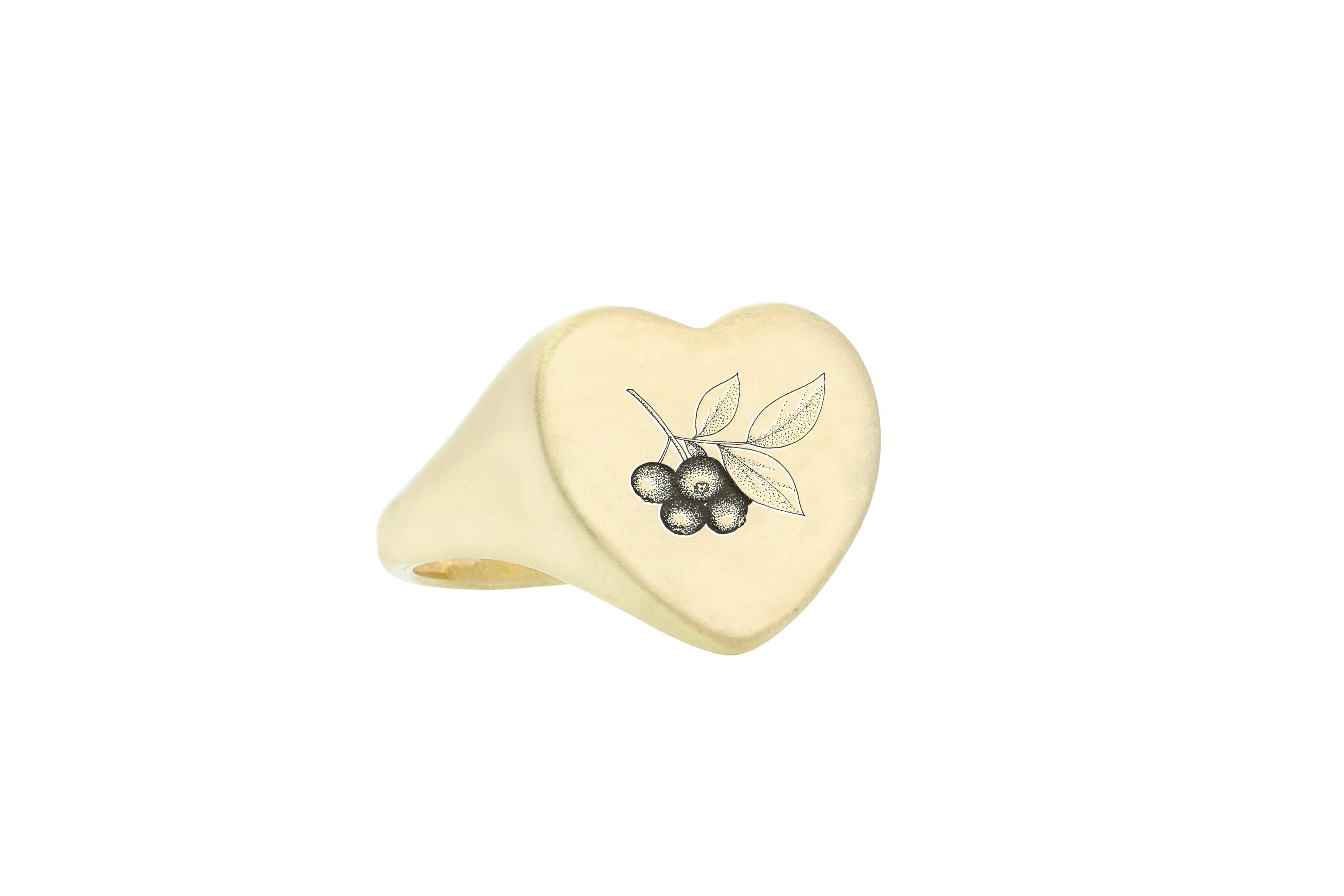 Gold Blueberry Signet Ring