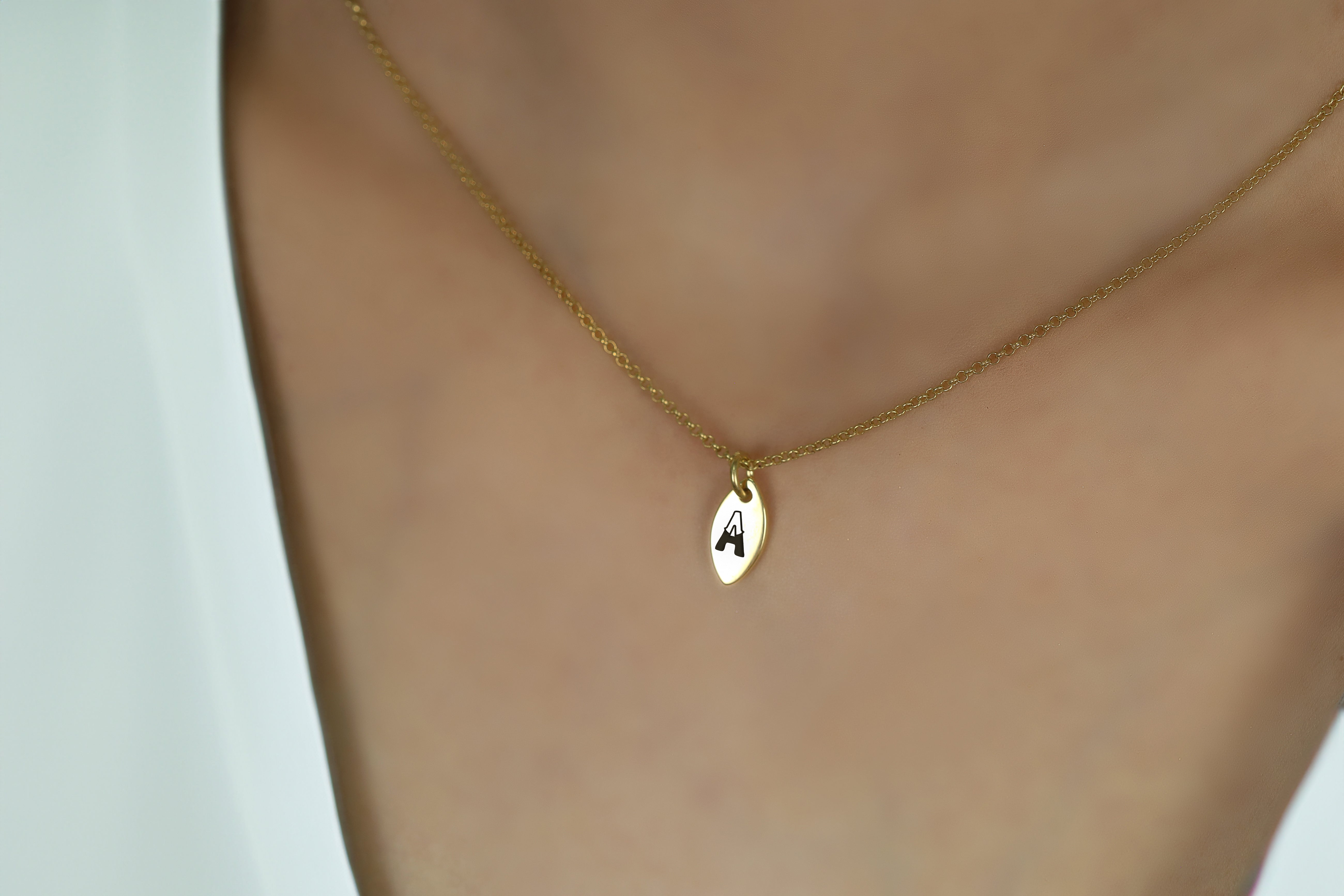 14k Gold Initials Necklace