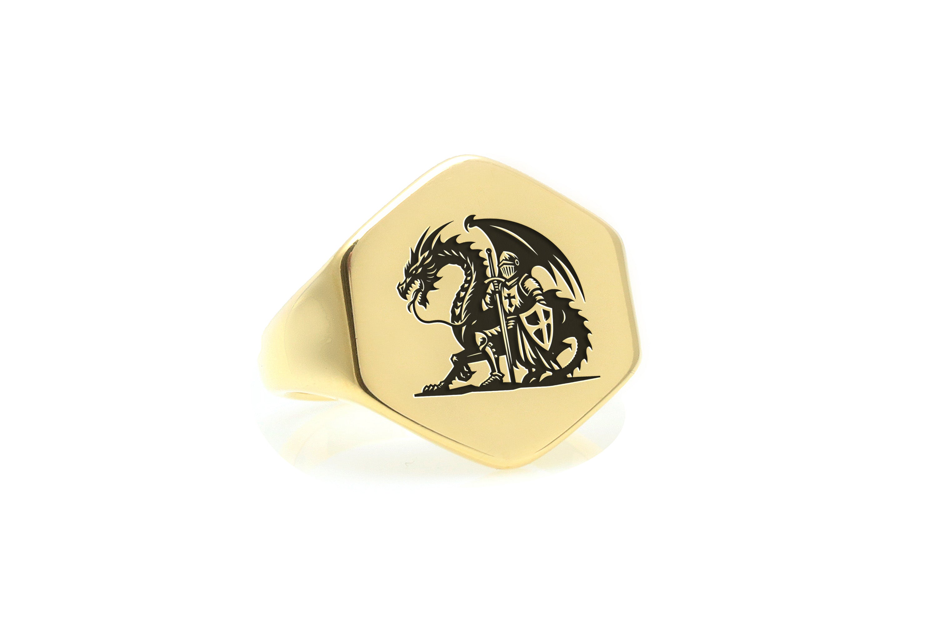 14k Gold Knight Ring