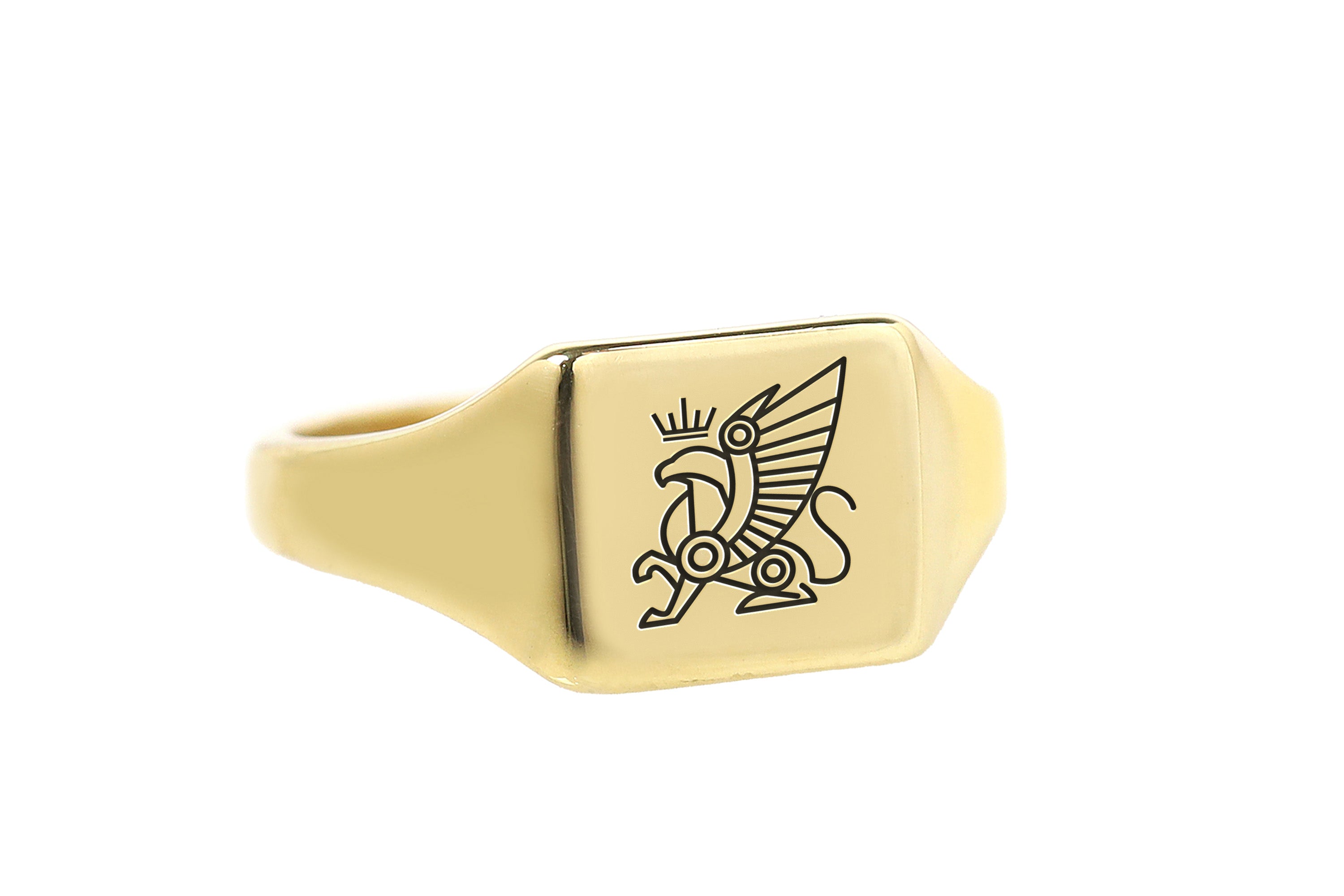 Gold Griffin Signet Ring