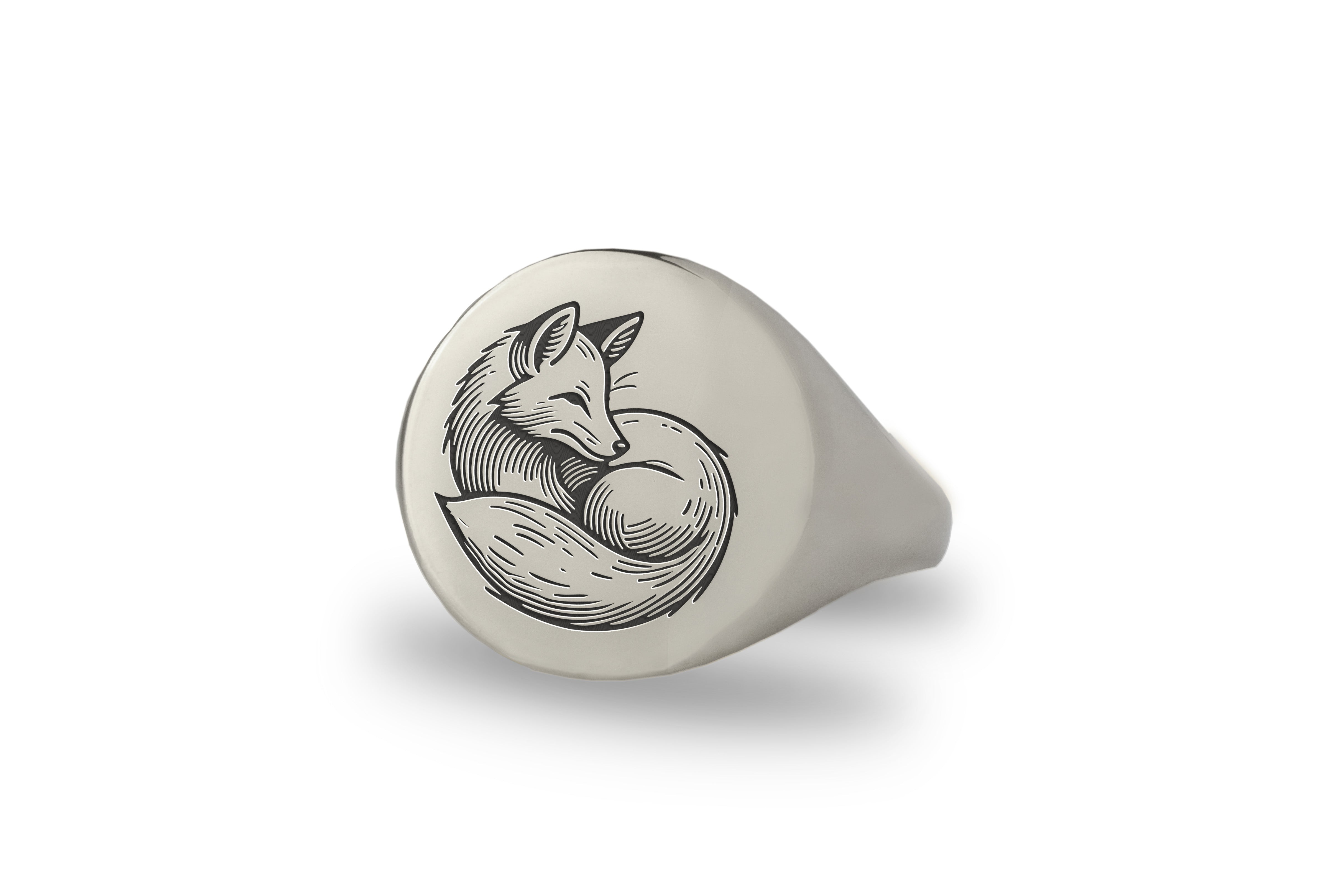 925 Sterling Silver Fox Ring