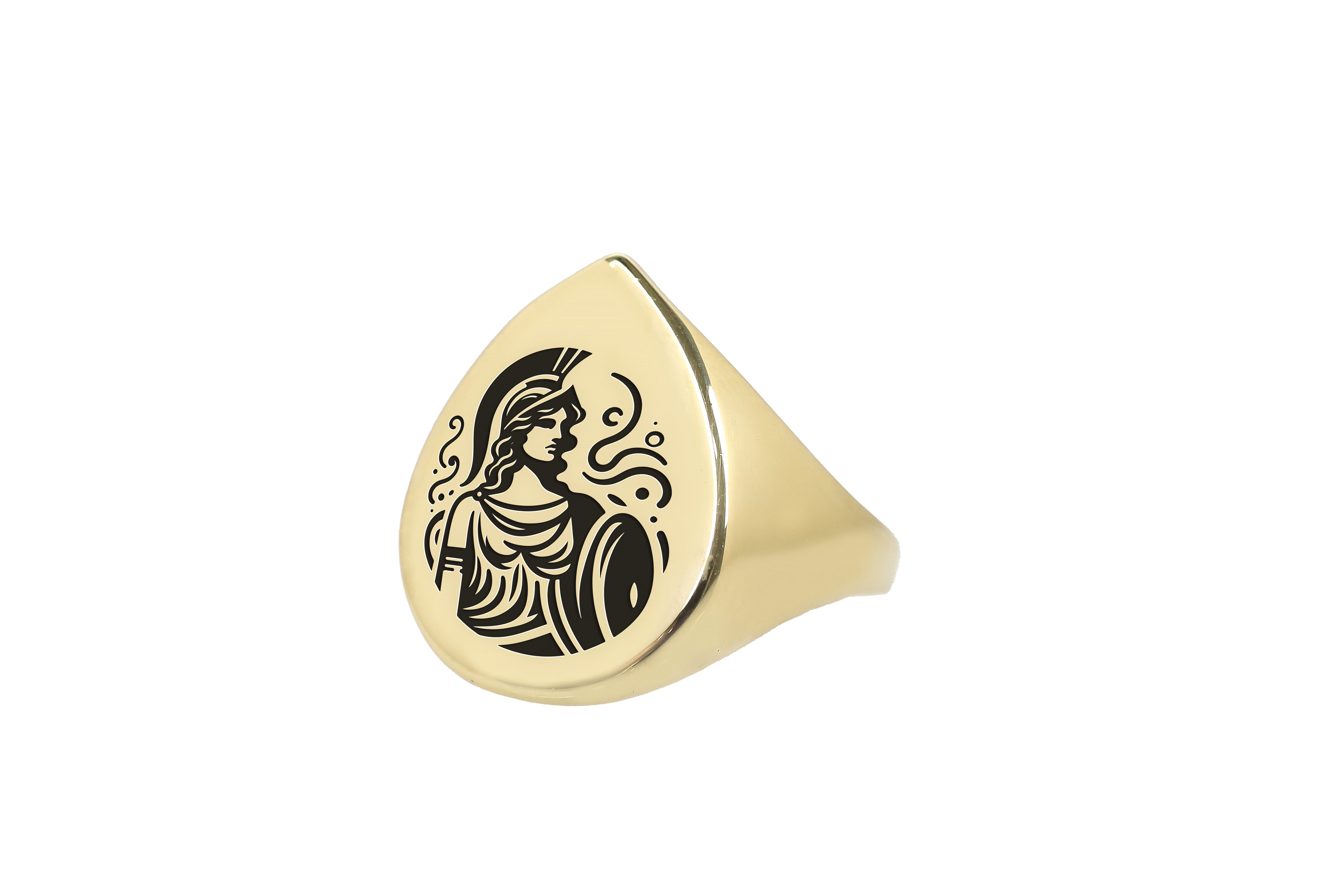 14k Gold Athena Signet Ring