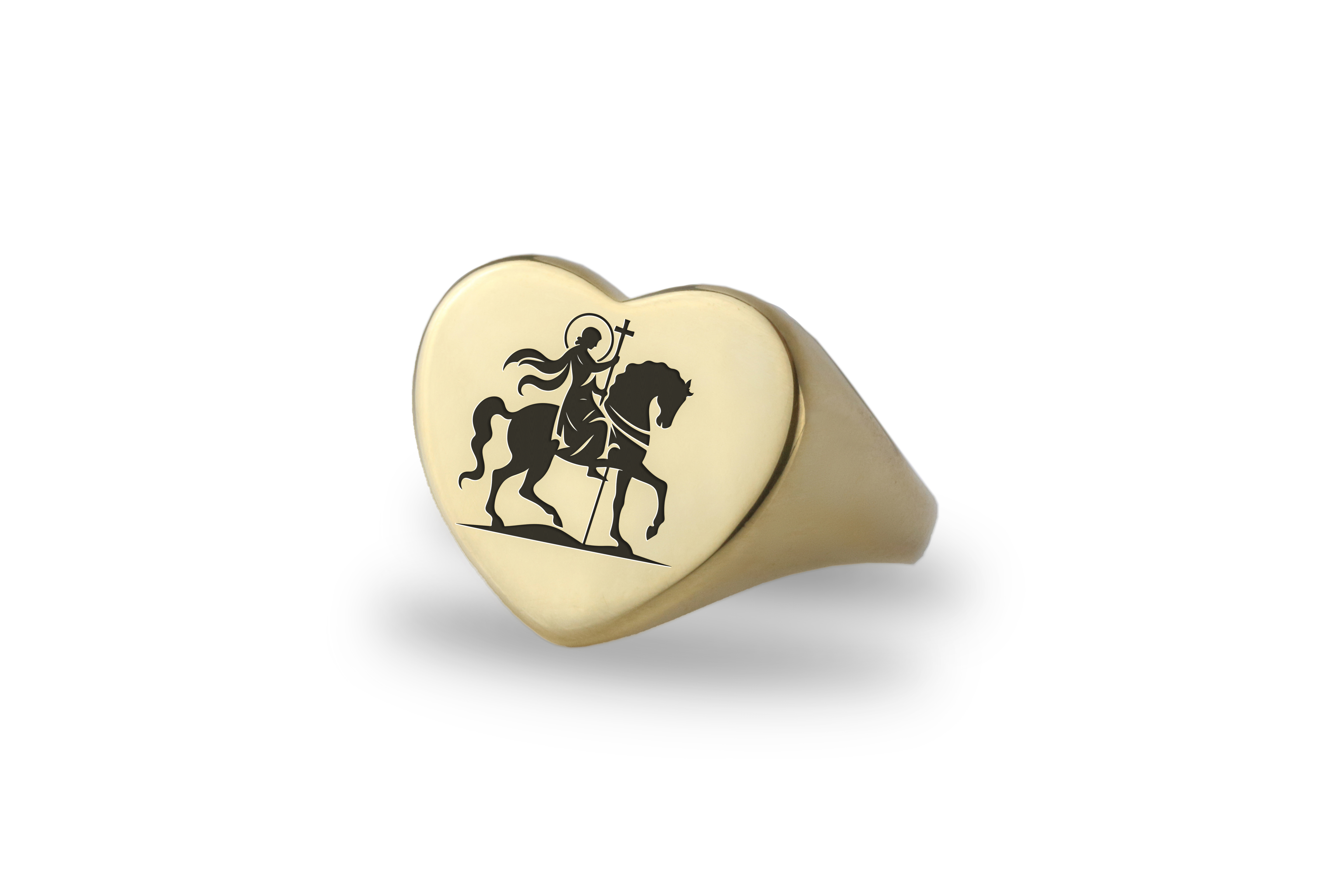 Engraved Saint George Ring