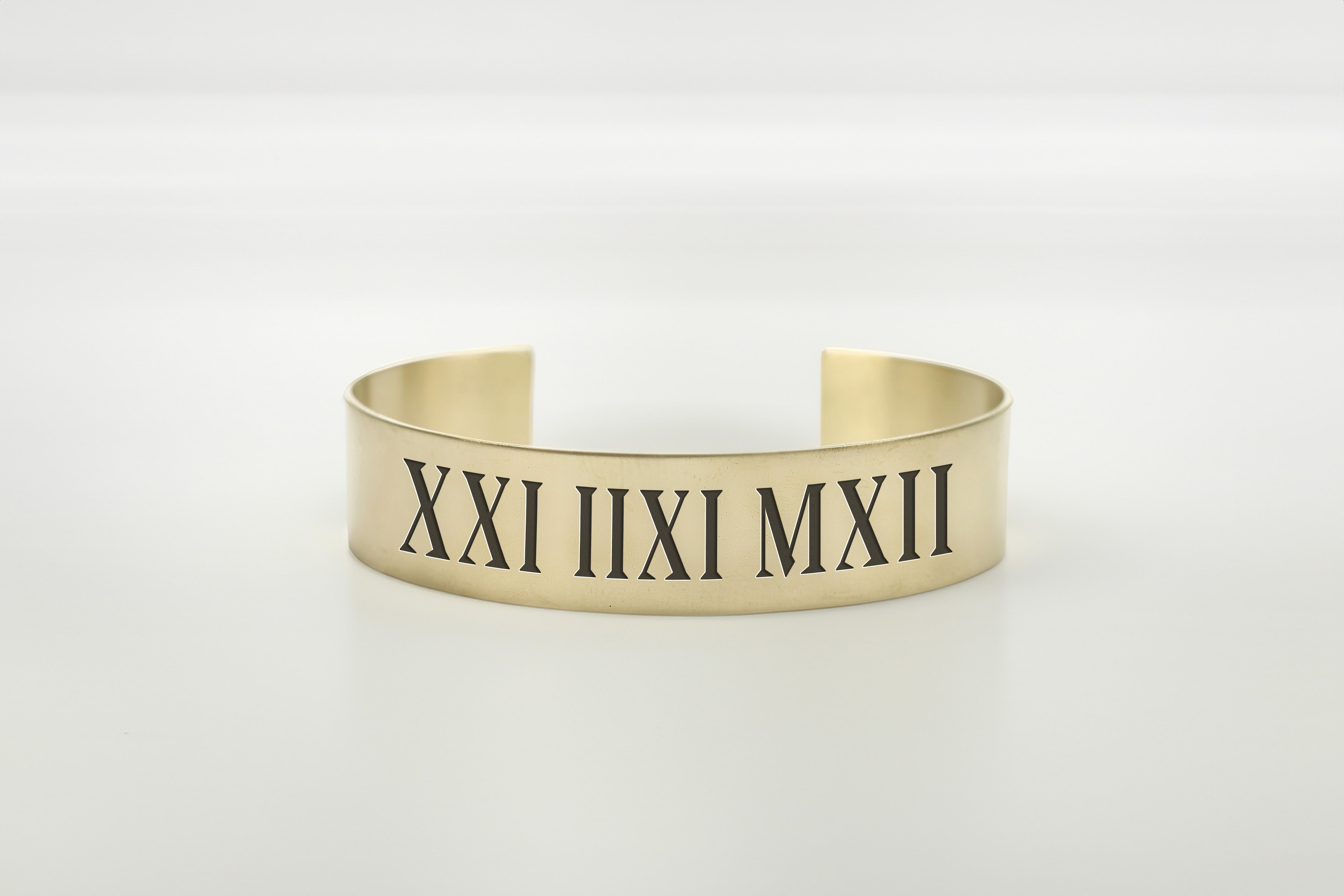 Engraved Latin Date Bracelet