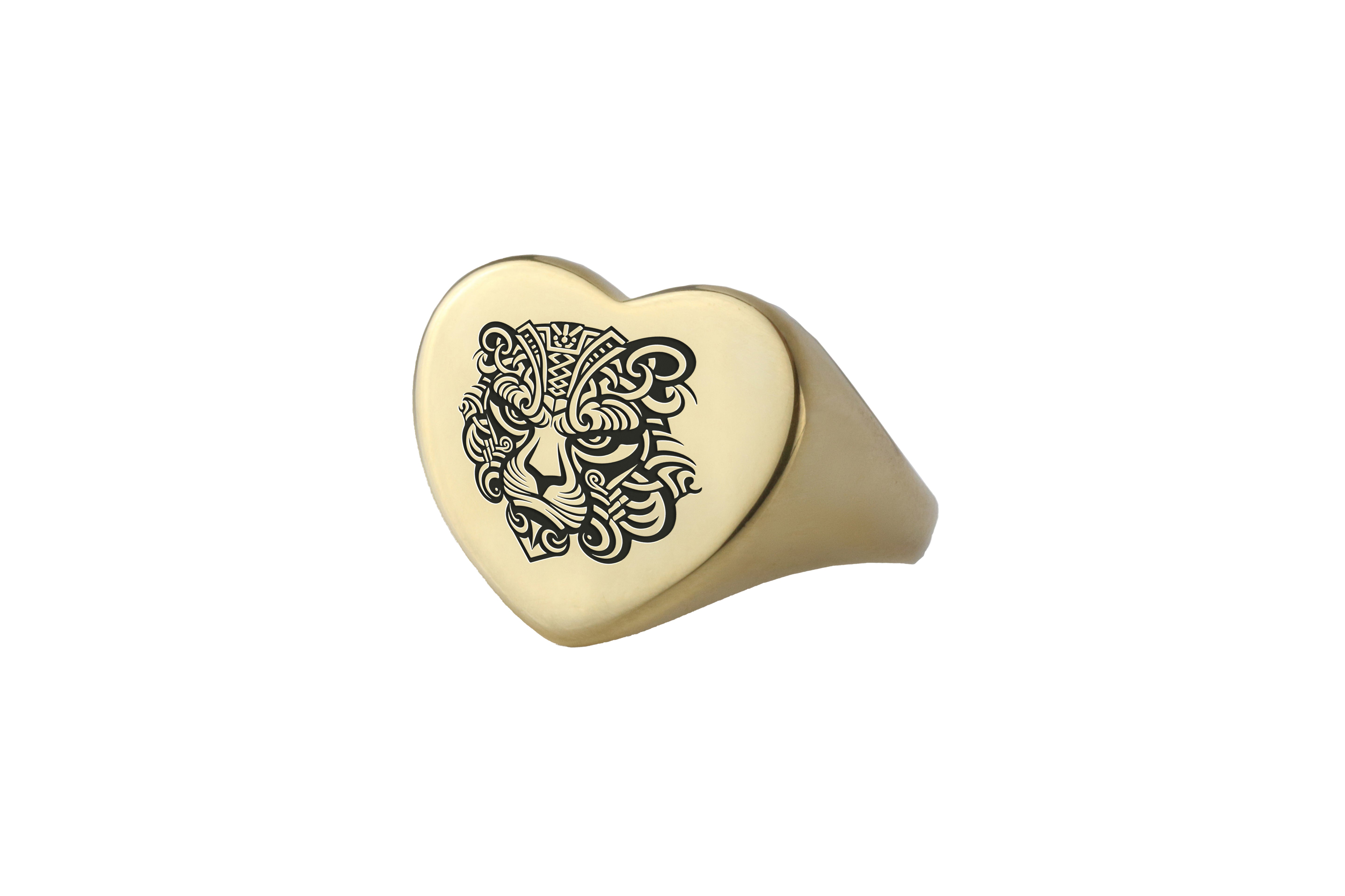 Heart Shaped Tiger Ring