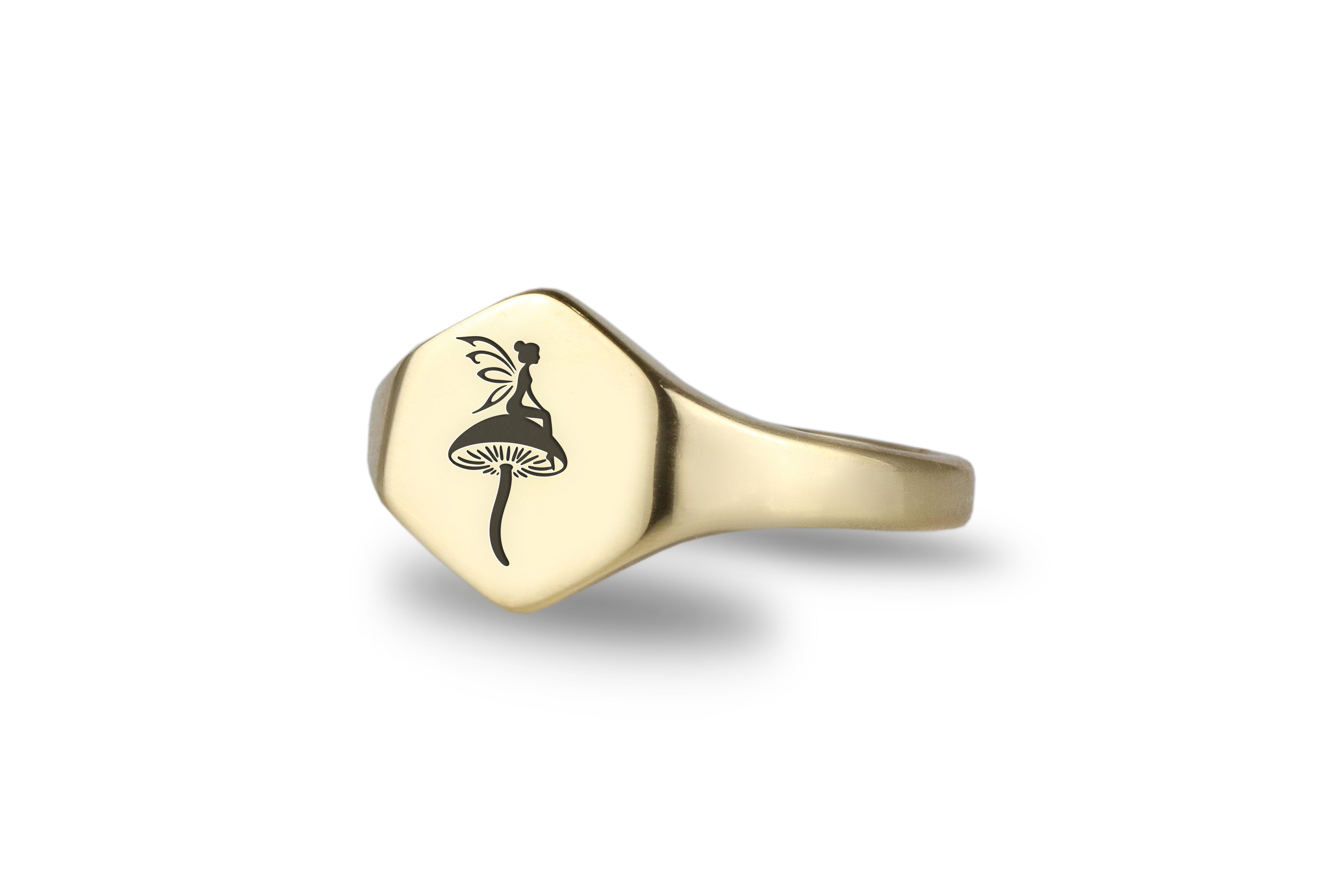 Custom Fairy Engraved Ring