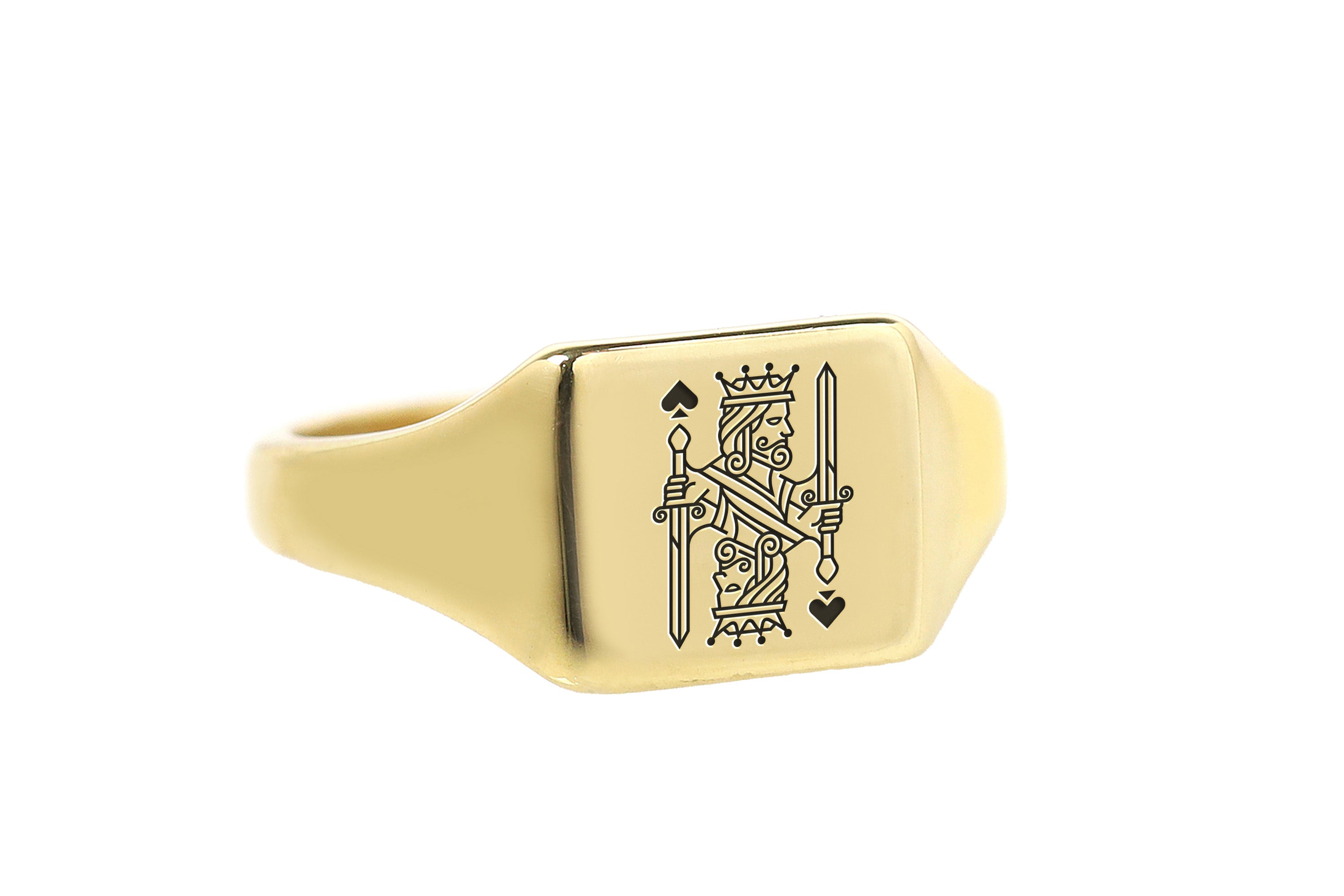 Engraved Poker King Ring