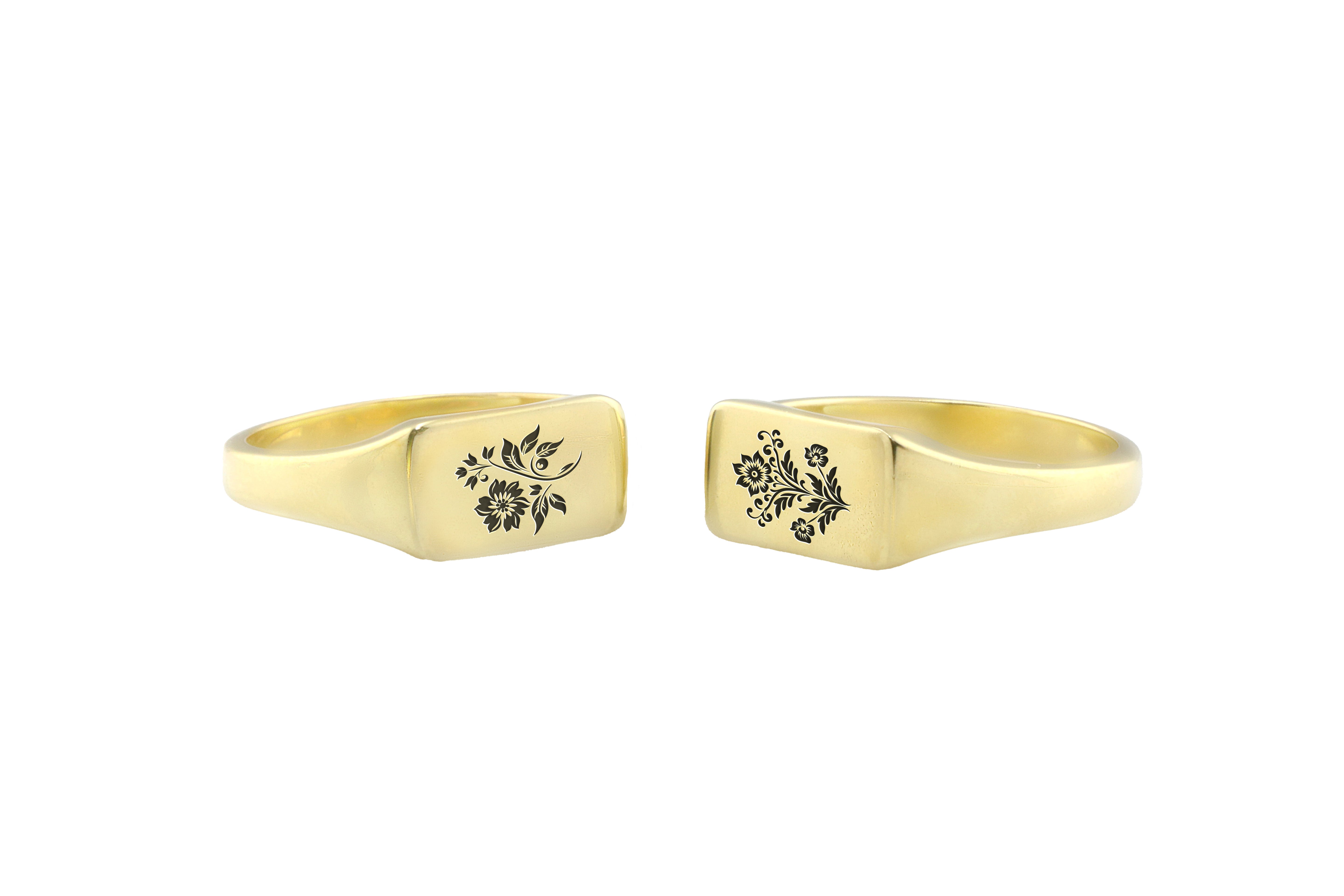 Custom Flower Signet Ring