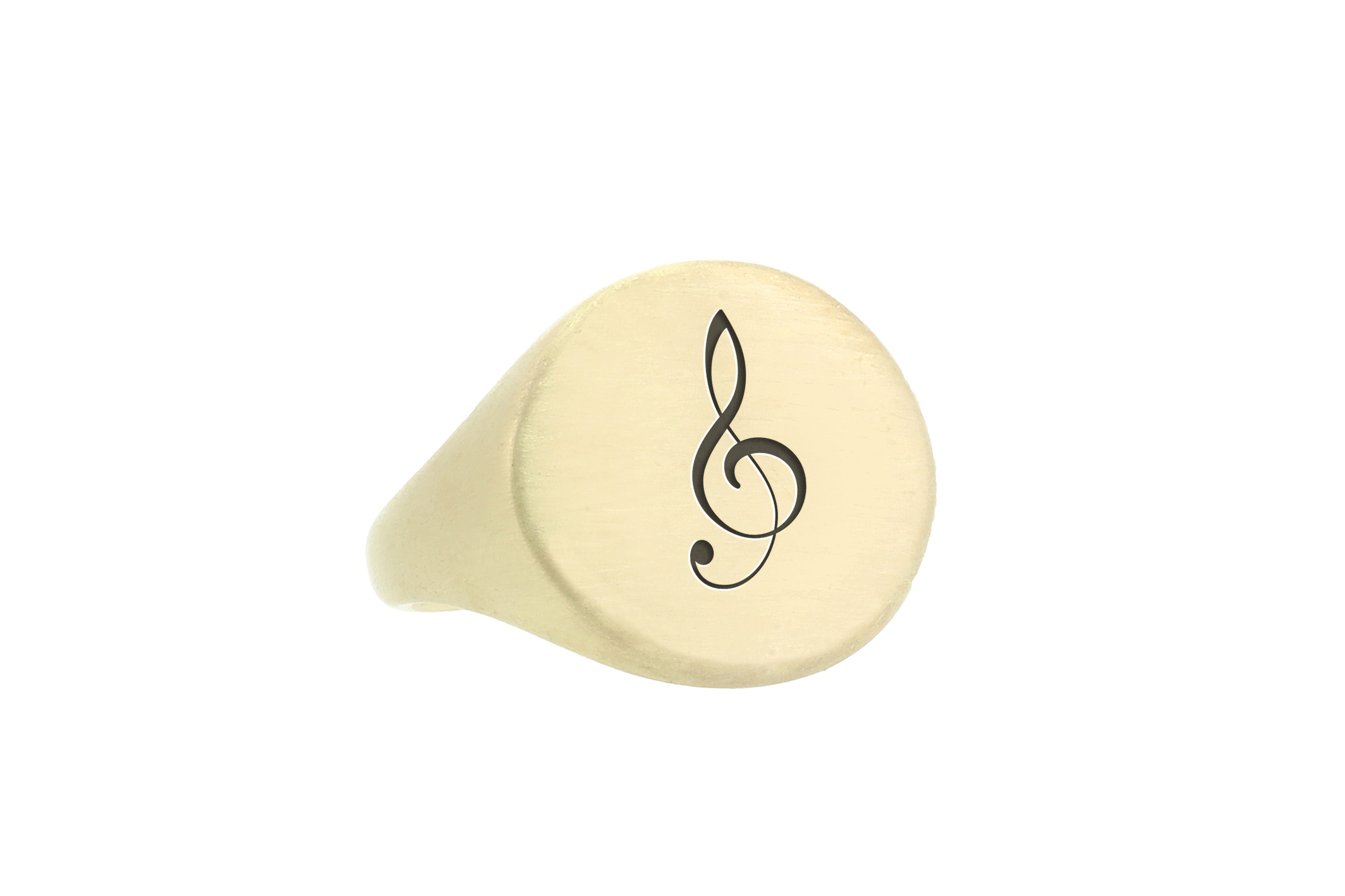 Music Notes Gold Signet Ring