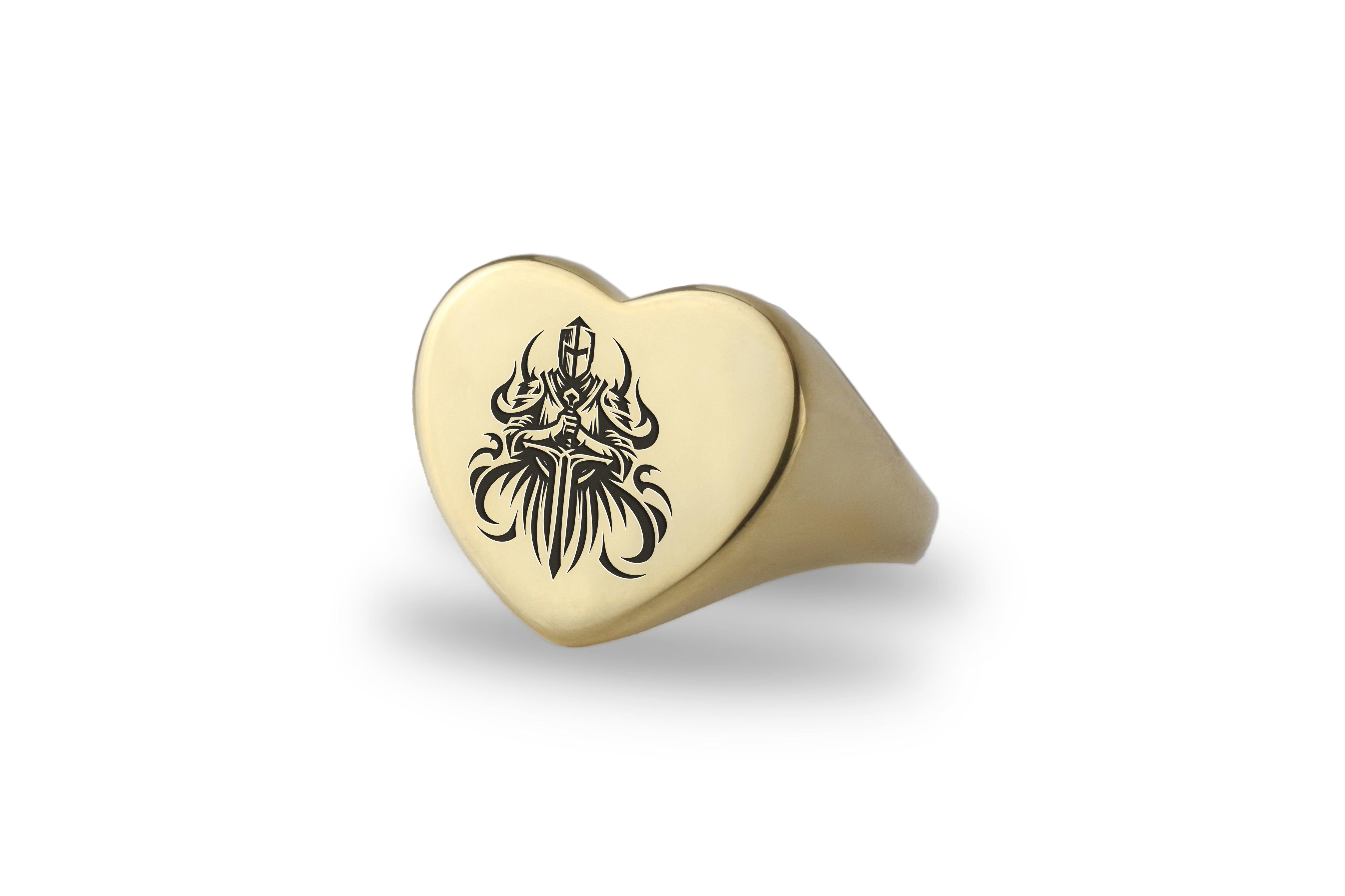 14k Gold Knight Gold Ring