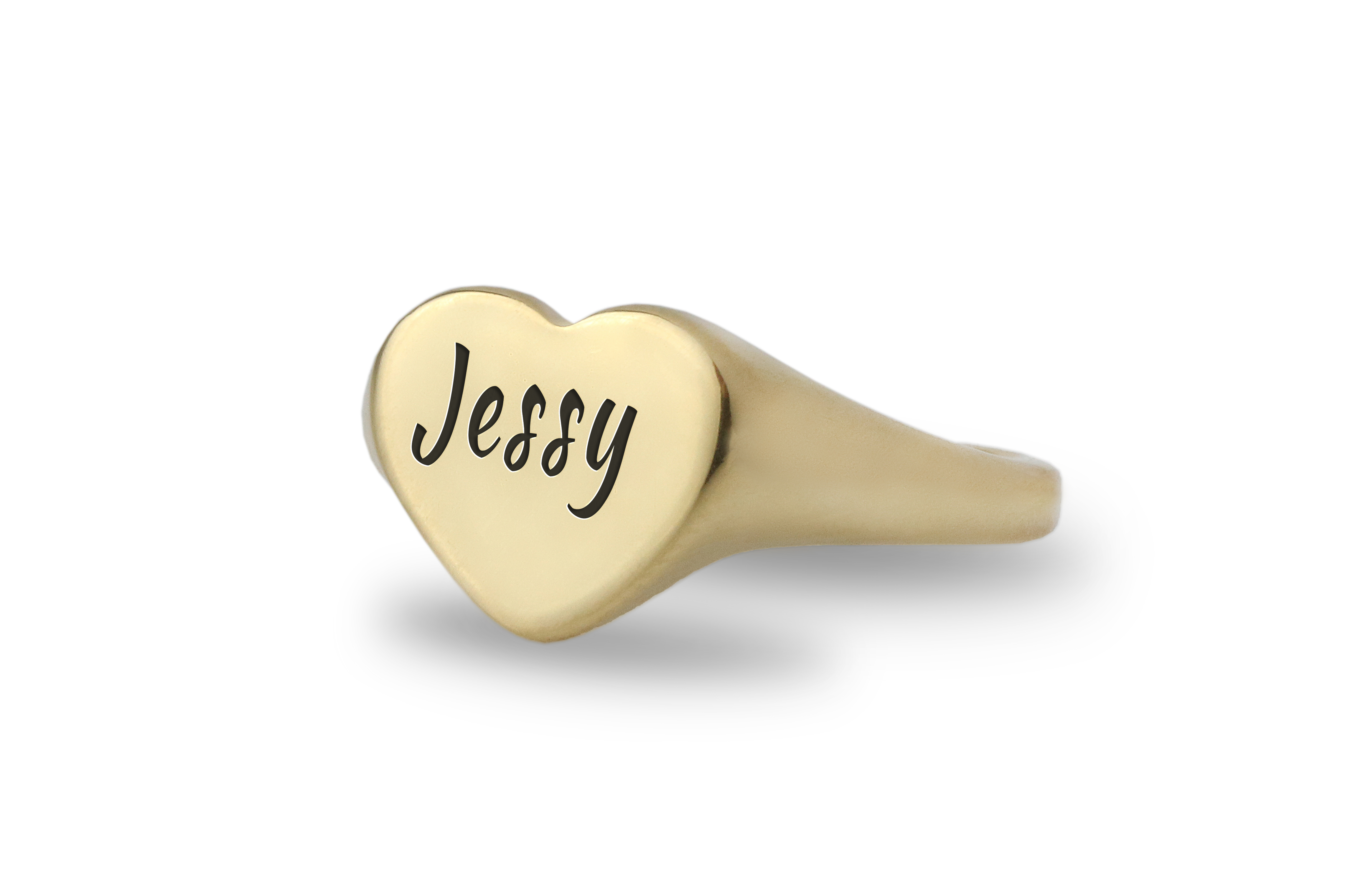 14k Gold Name Signet Ring