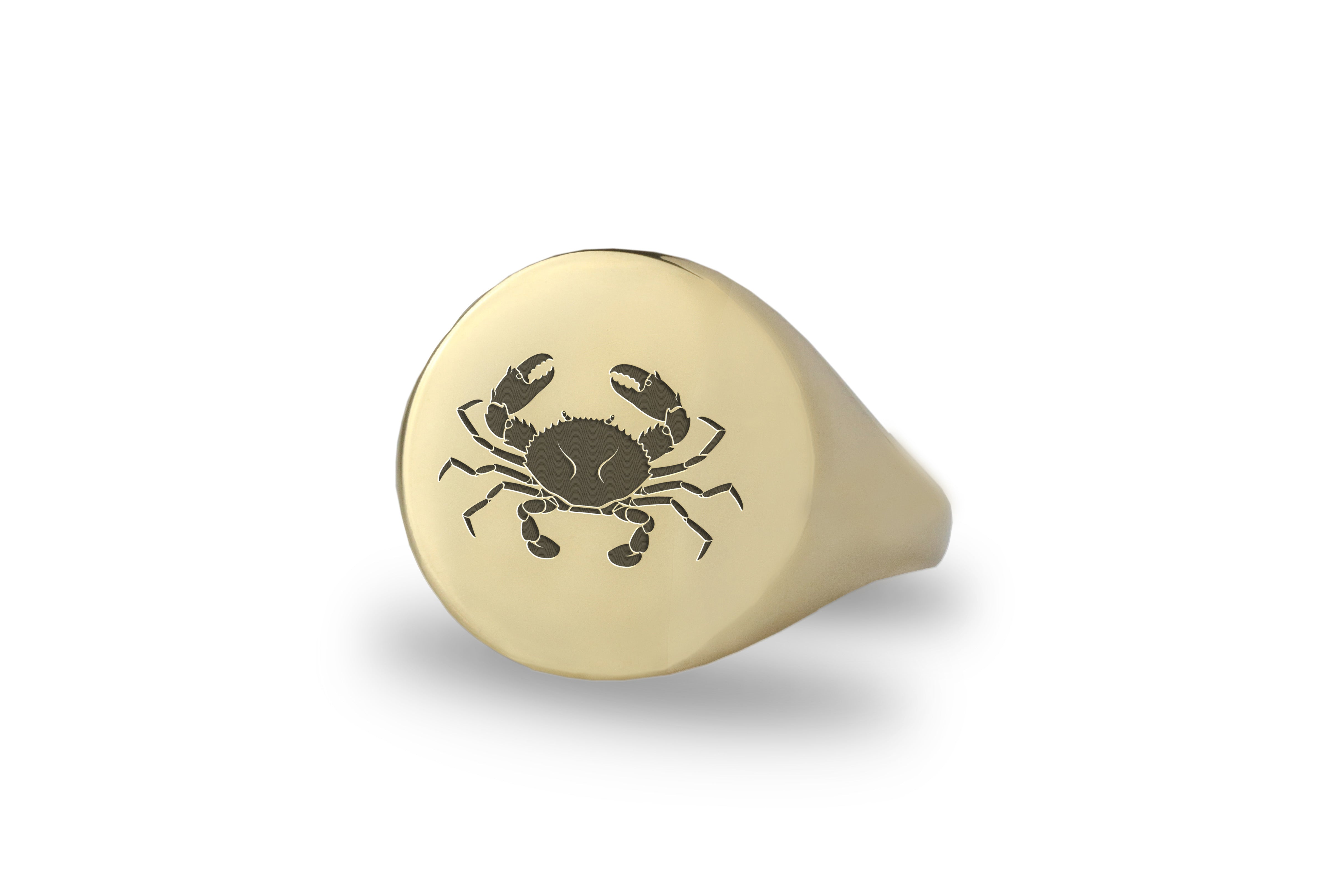 Engraved Cancer Zodiac Ring
