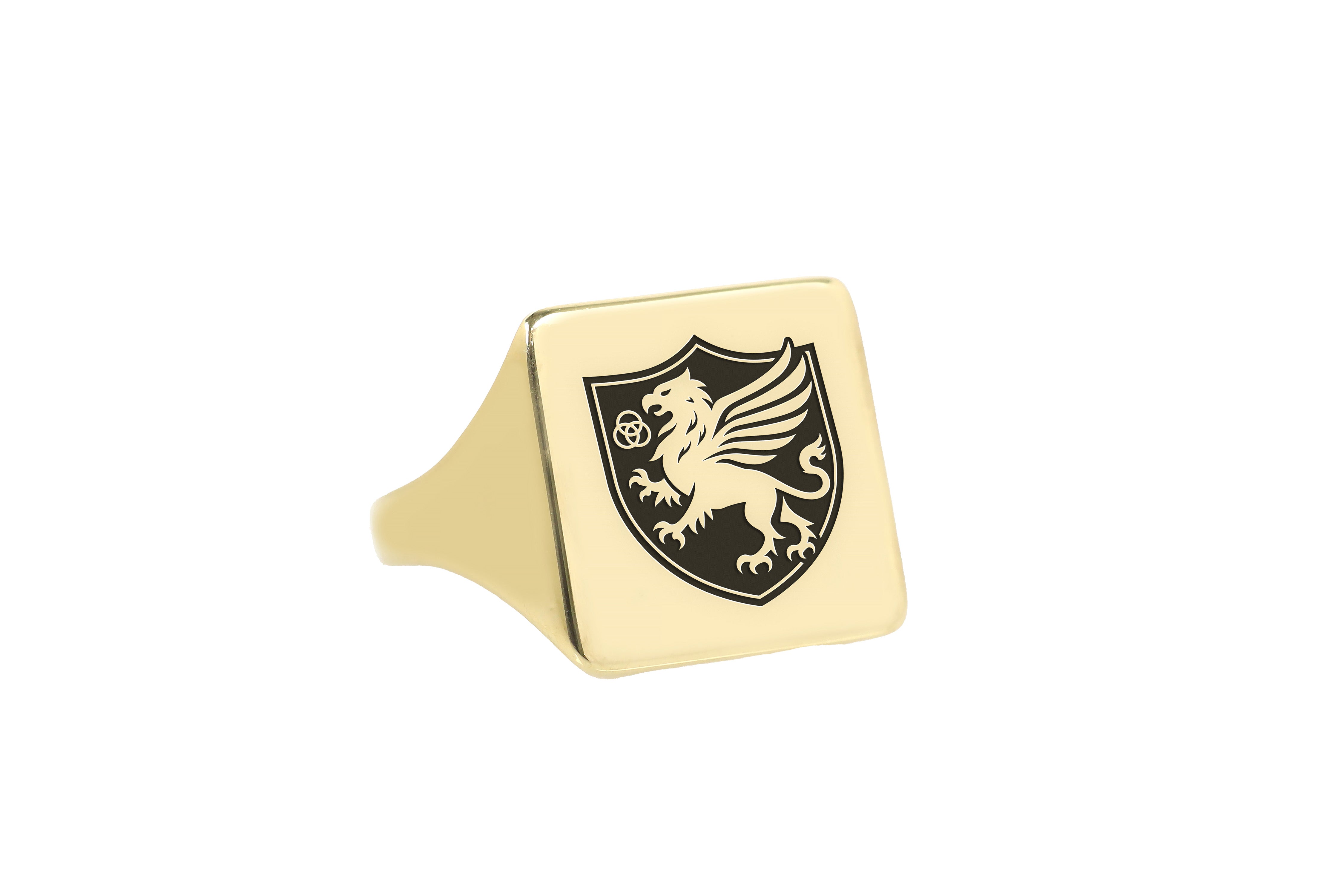 Engraved Griffin Signet Ring
