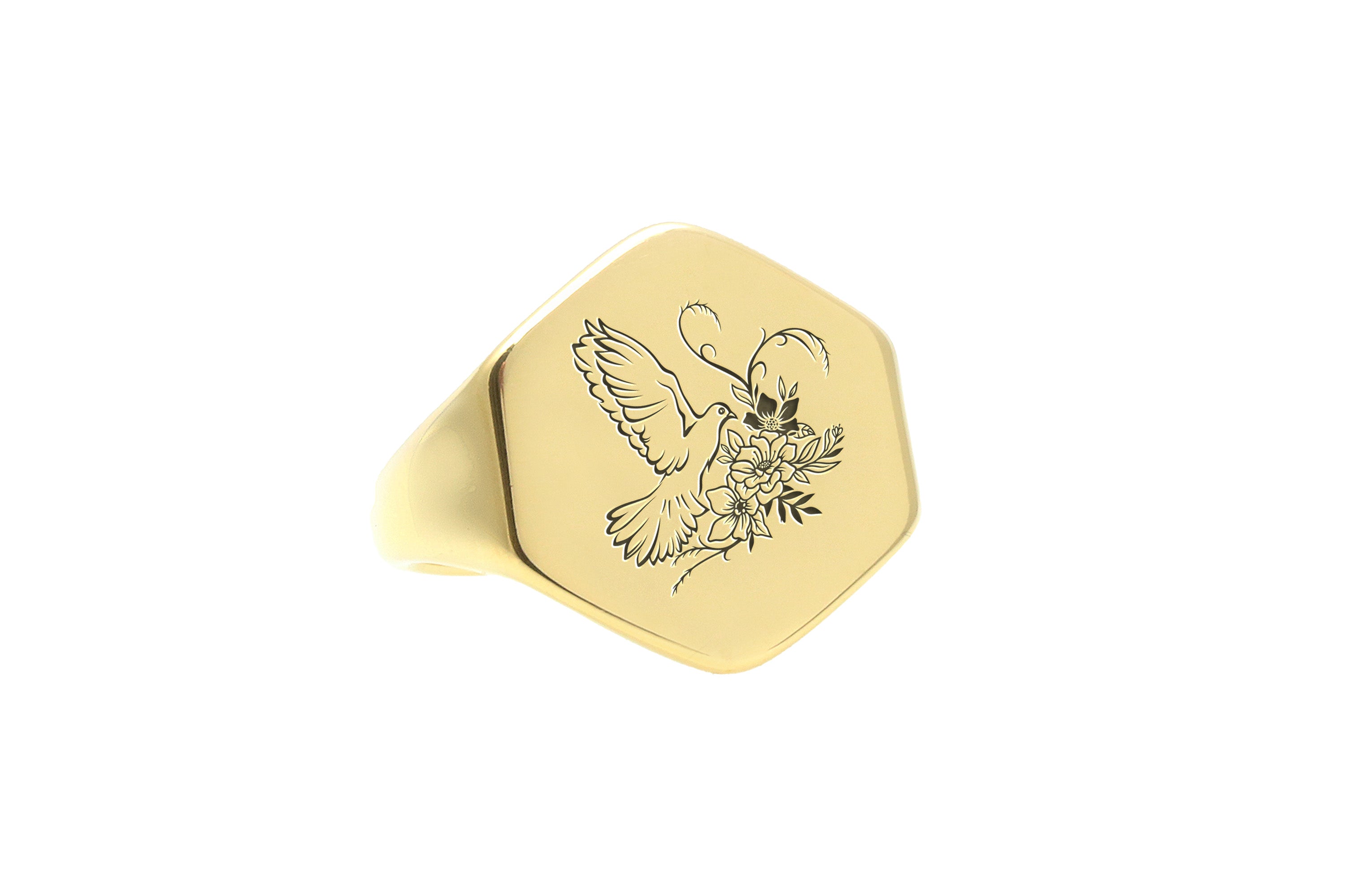 Floral Pigeon Statement Ring