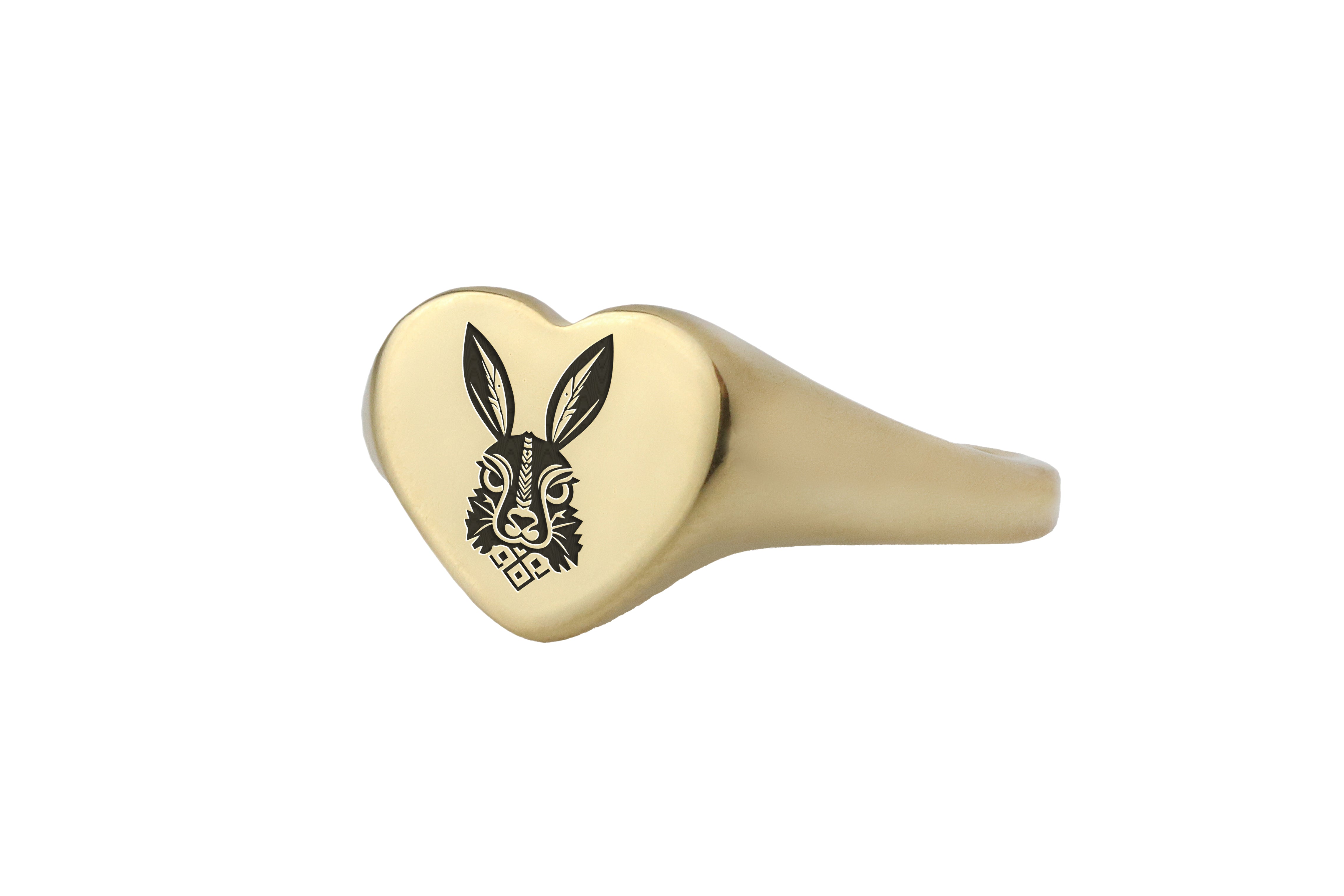 Engraved Rabbit Ring