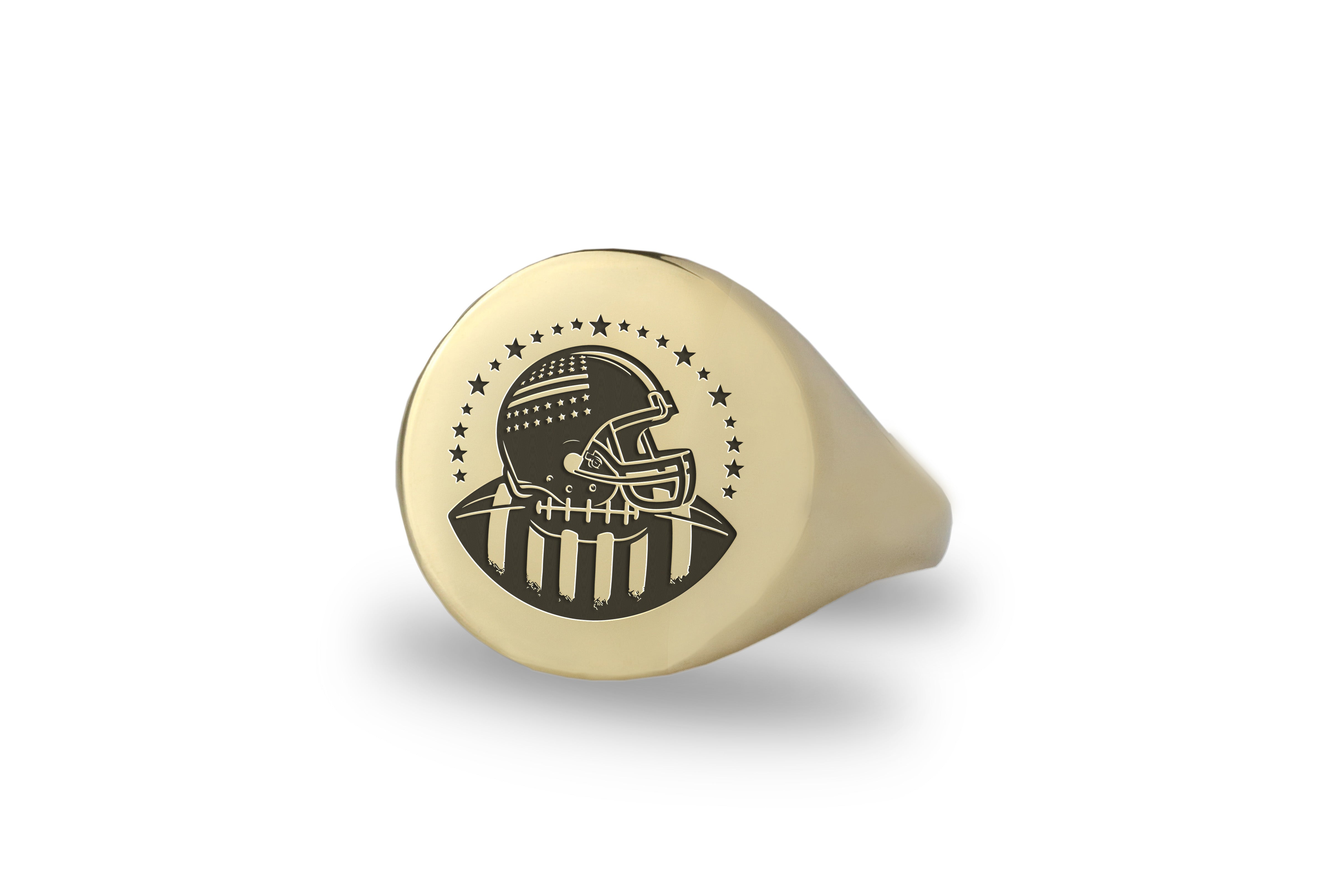 Engraved Football Helmet Ring