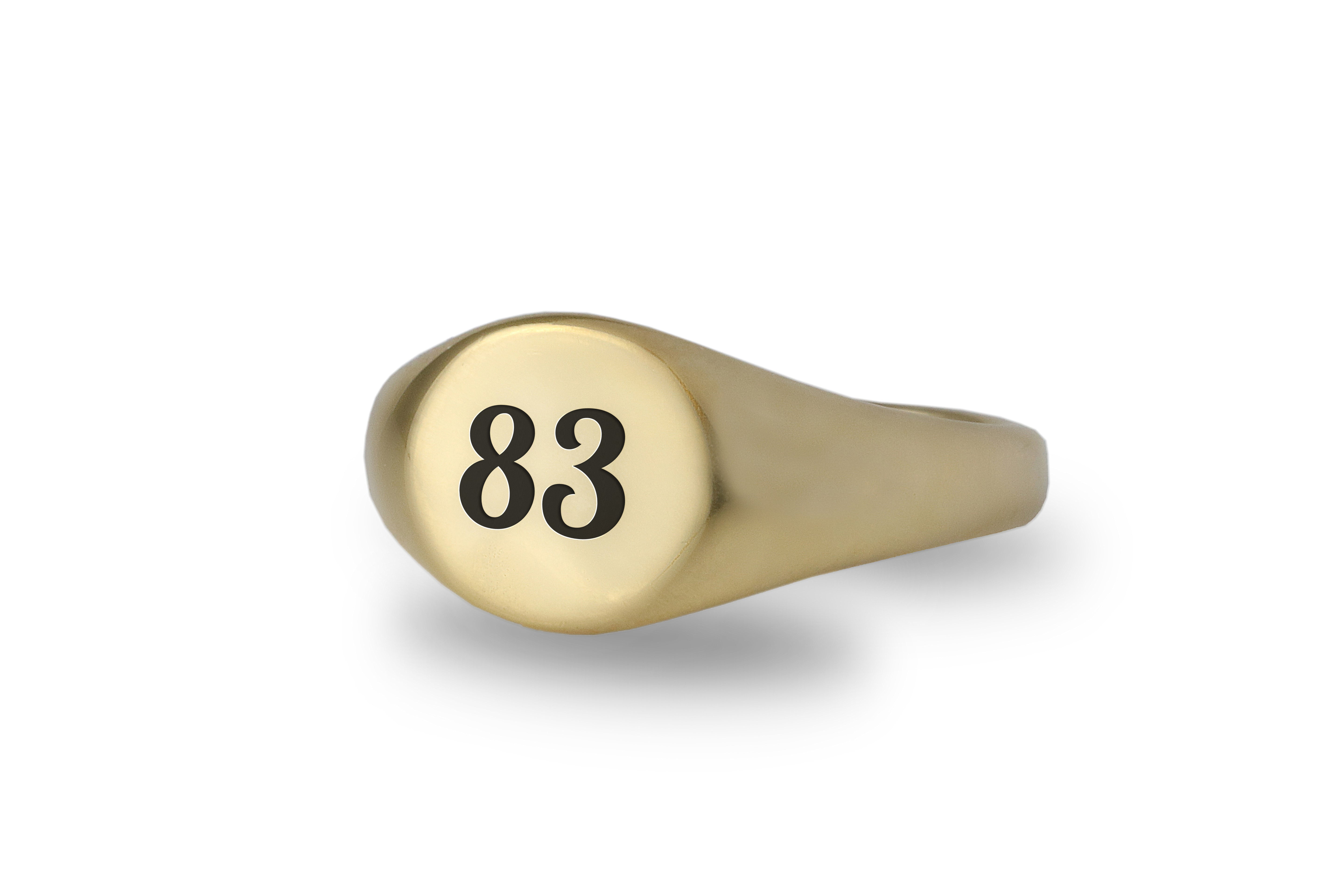 Custom Number Signet Ring