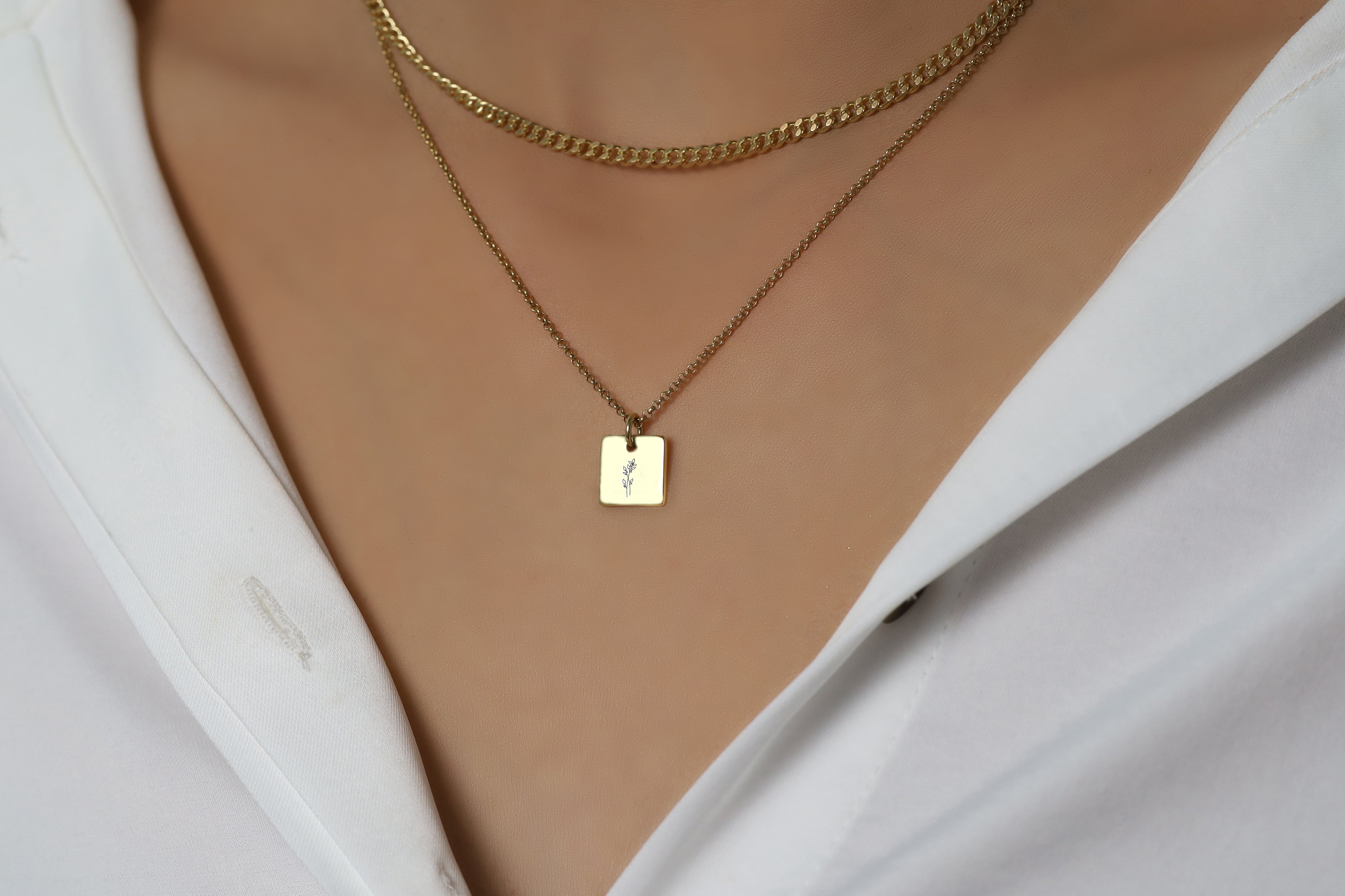 December Birth Flower Necklace