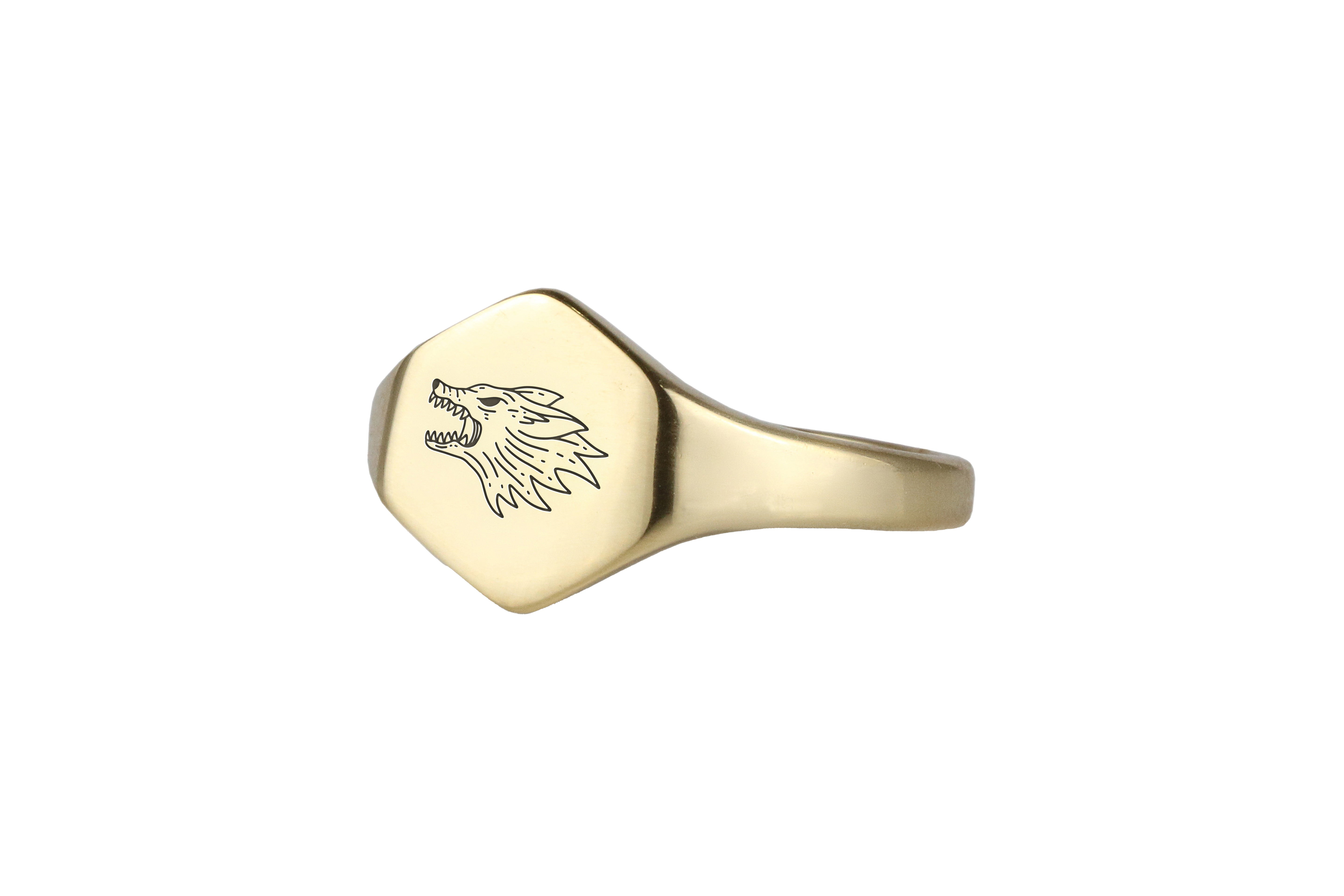 Old School Wolf Ring