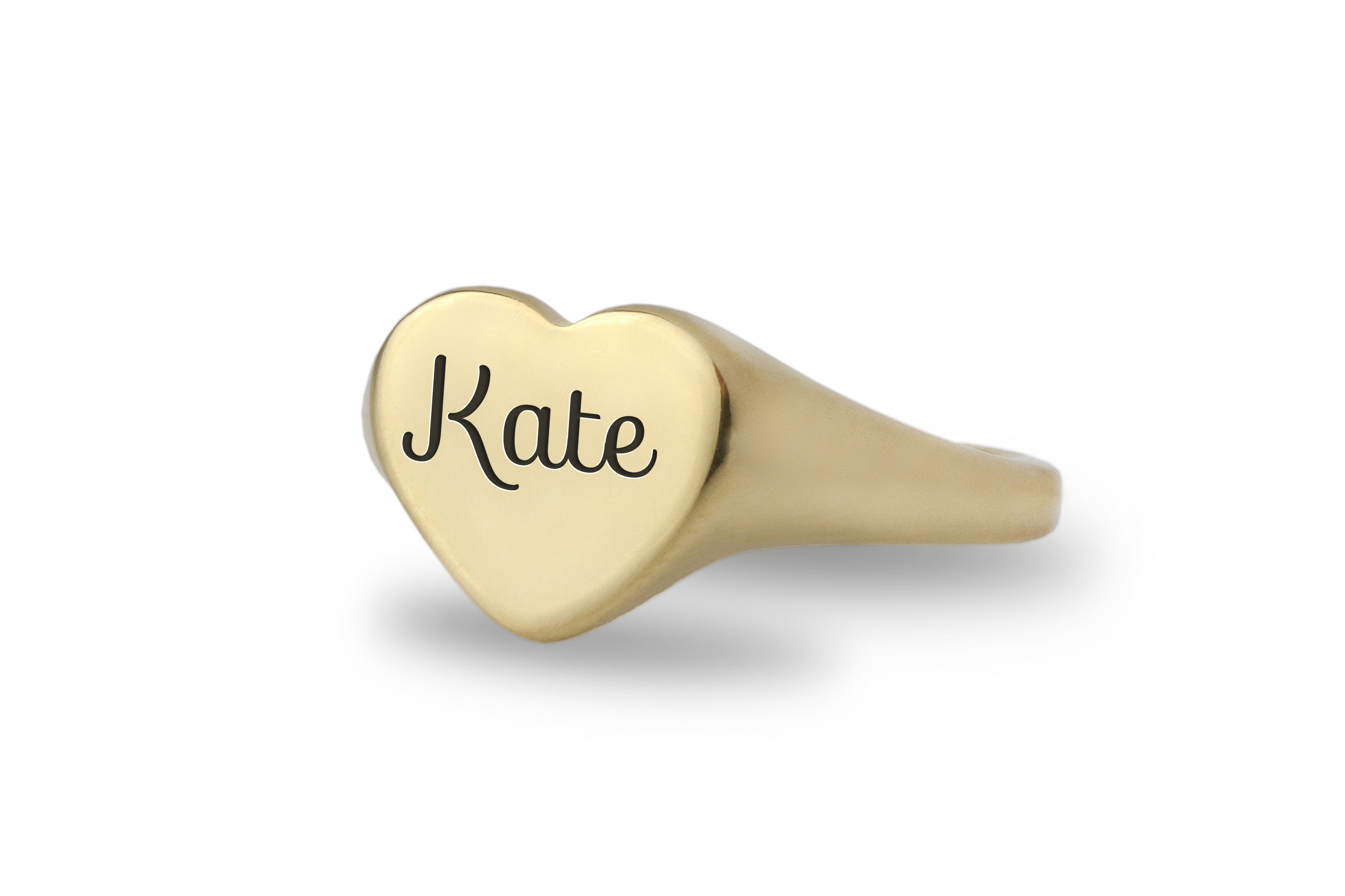 14k Gold Custom Name Ring