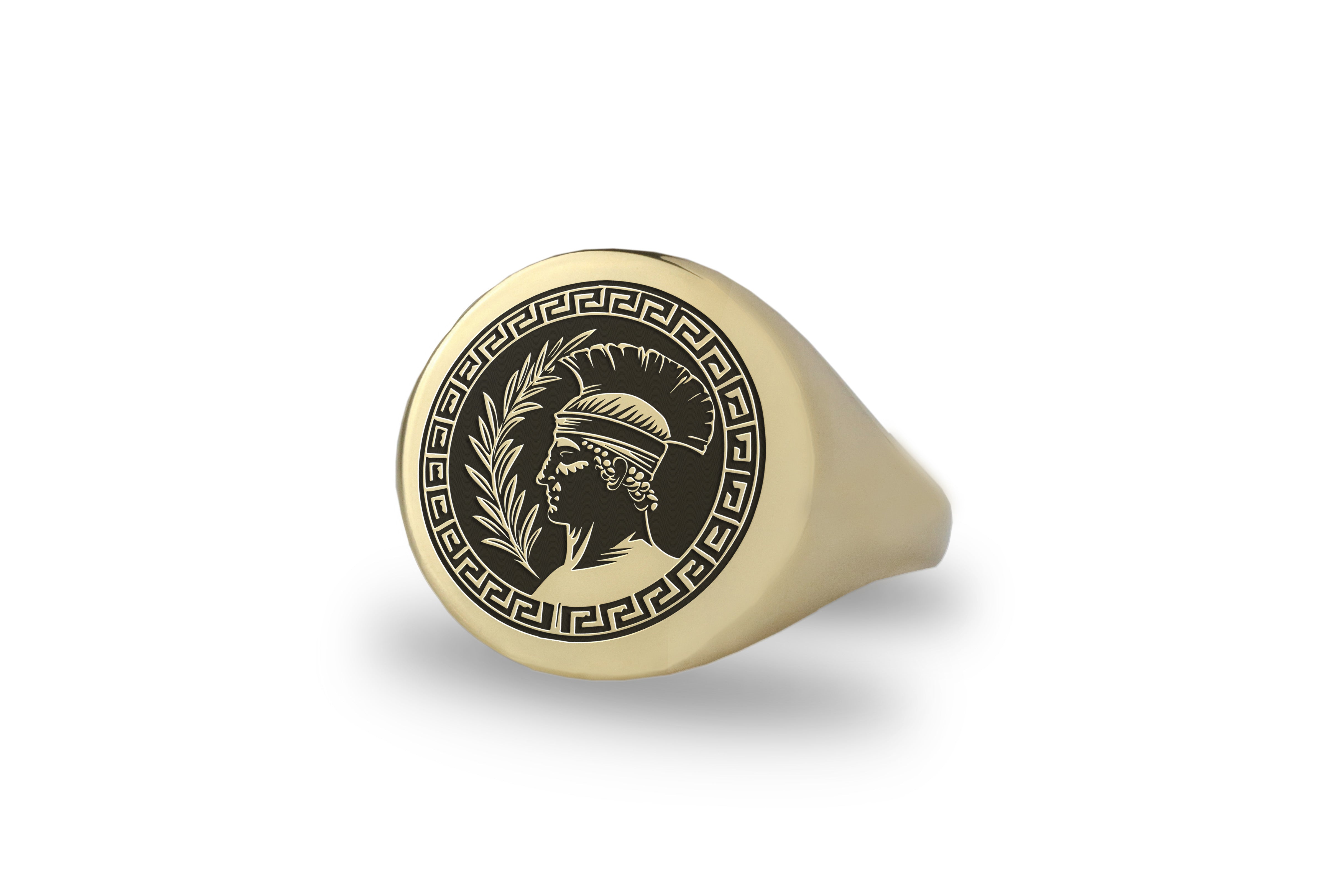 14k Gold Greek Signet Ring
