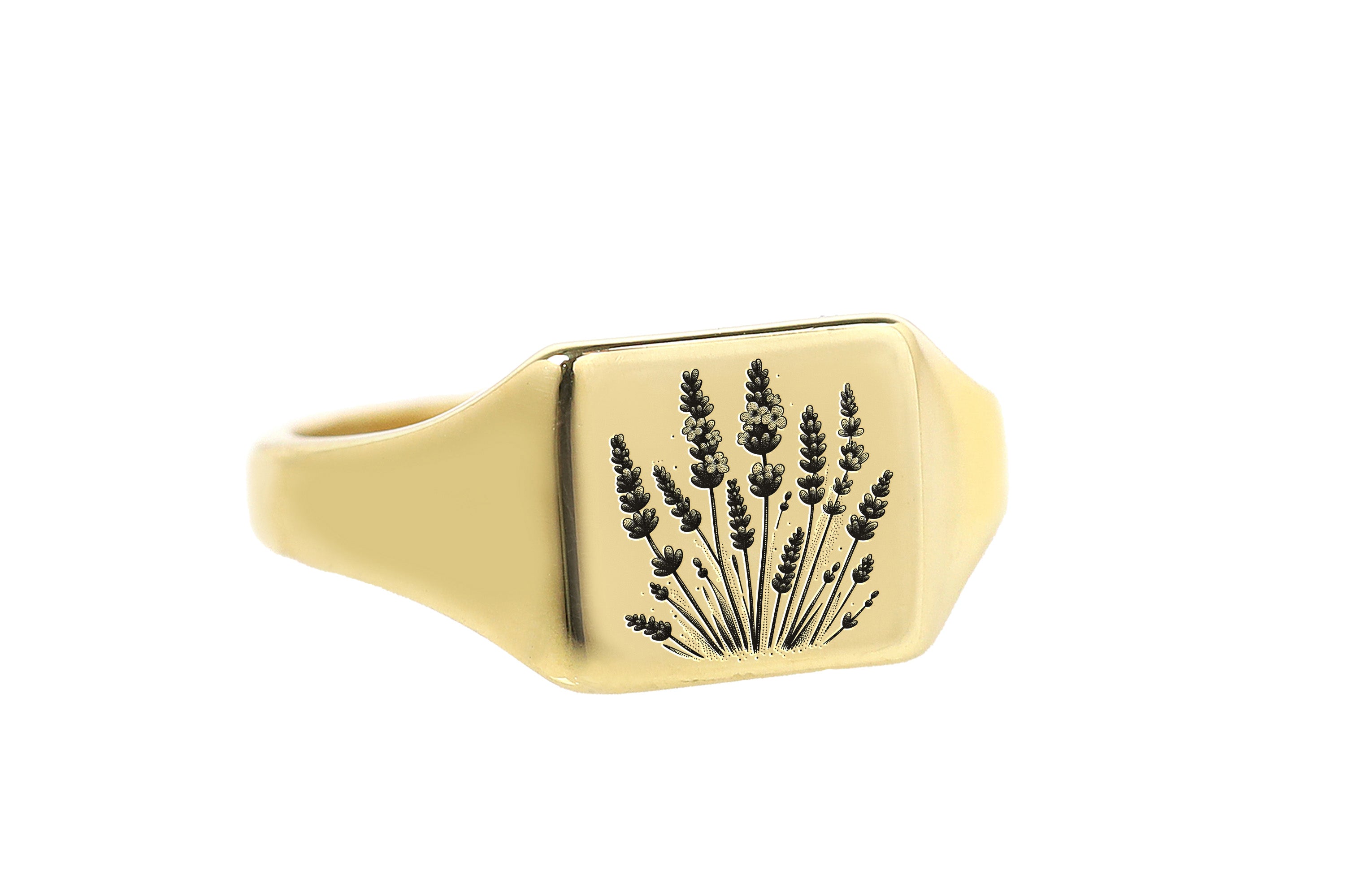 14k Gold Lavender Signet Ring