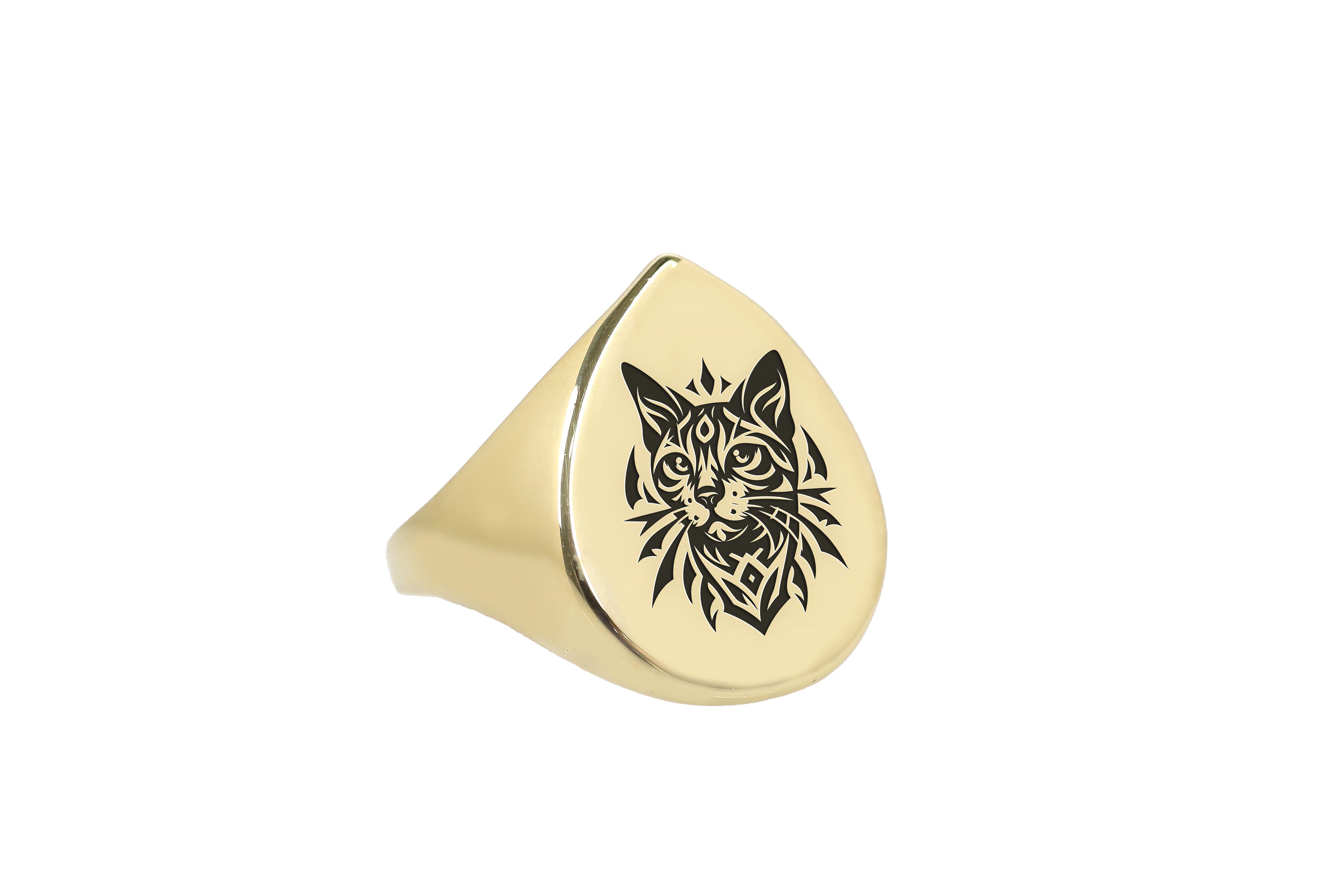 Custom Cat Signet Ring