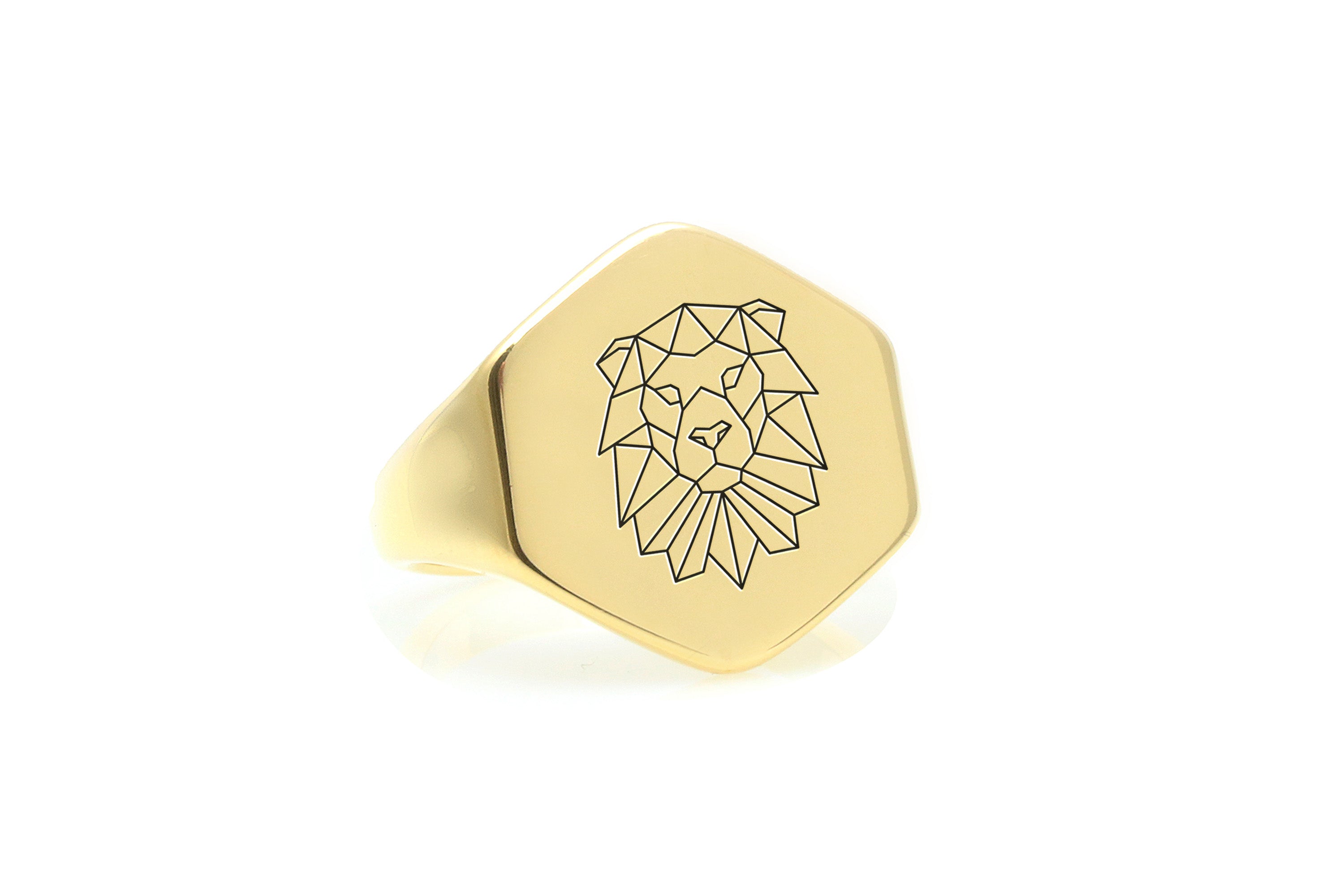 Geometrical Lion Ring