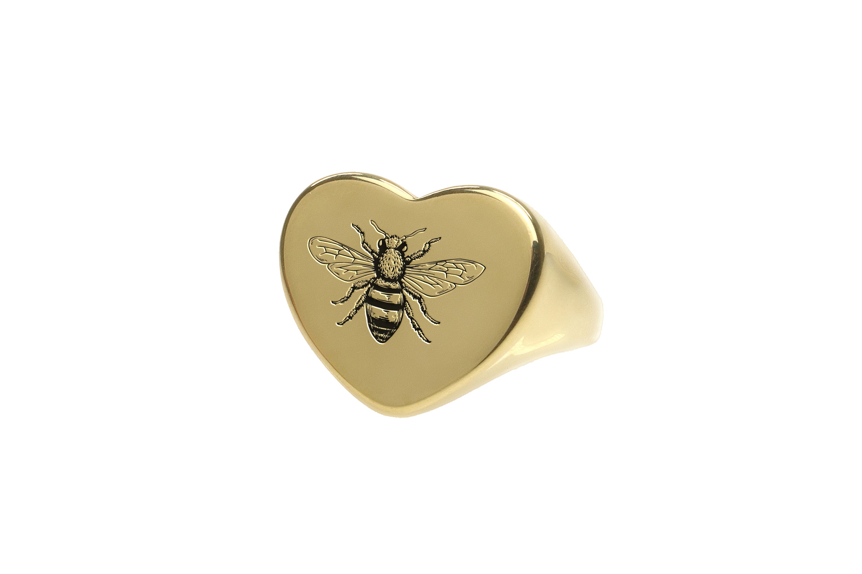 Bee Gold Signet Ring