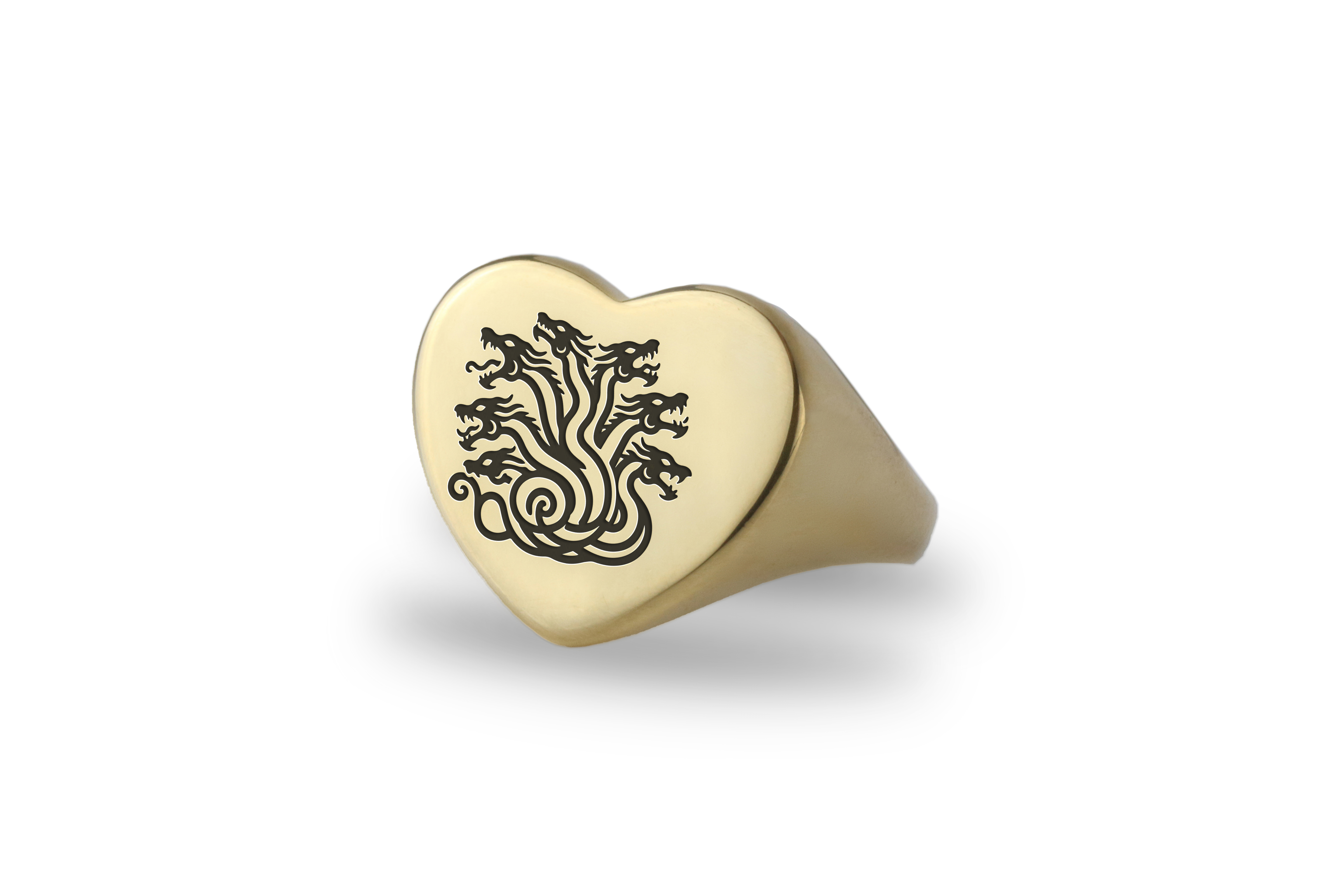 Hydra Dragon Gold Signet Ring